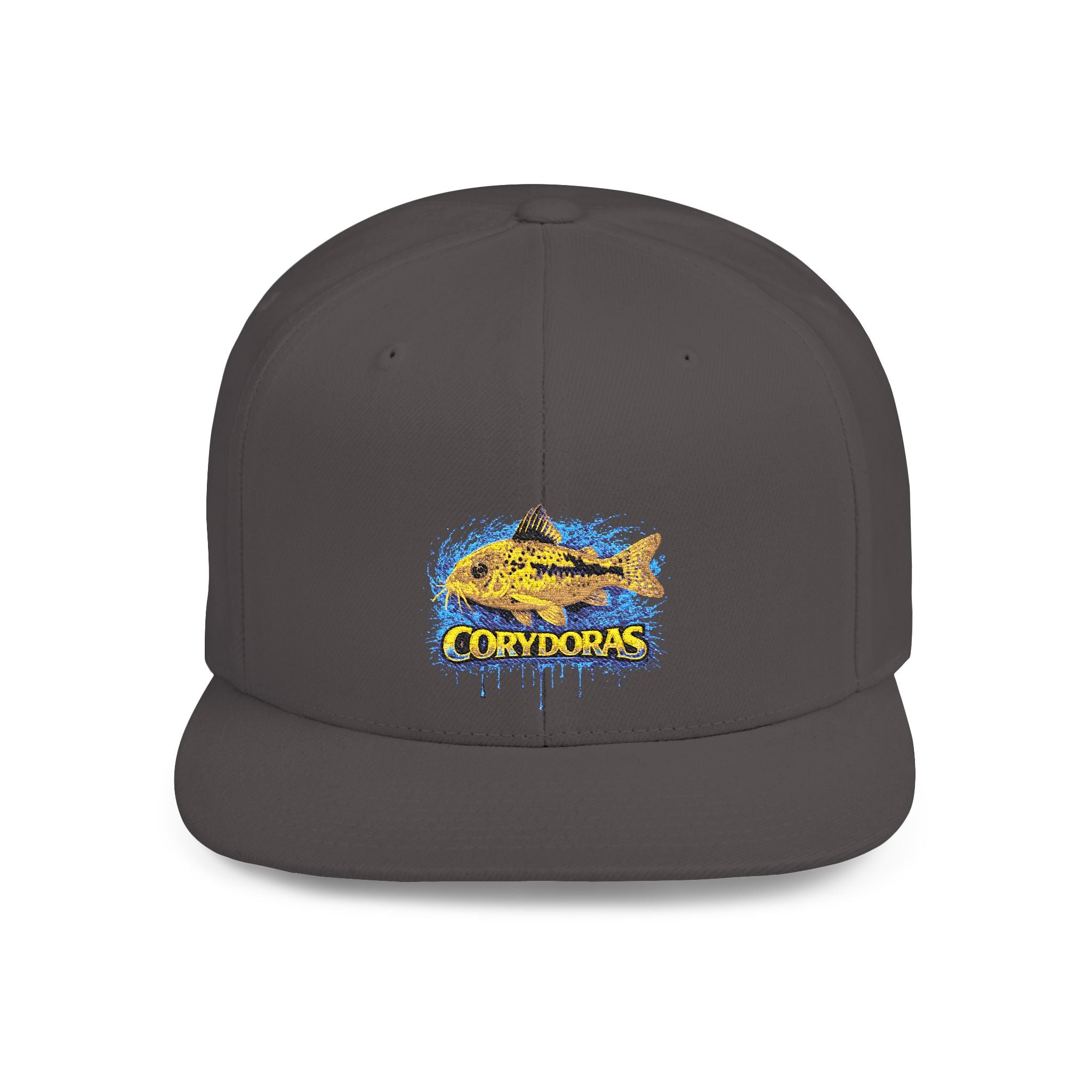 Corydoras Catfish Splash Flat Bill Snapback Hat