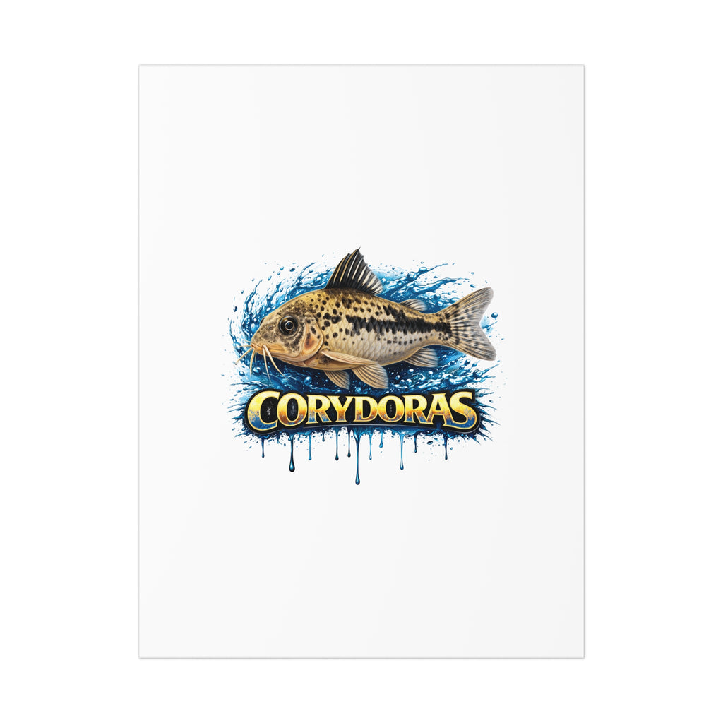 Corydoras Fish Poster — Freshwater Aquarium Art Print