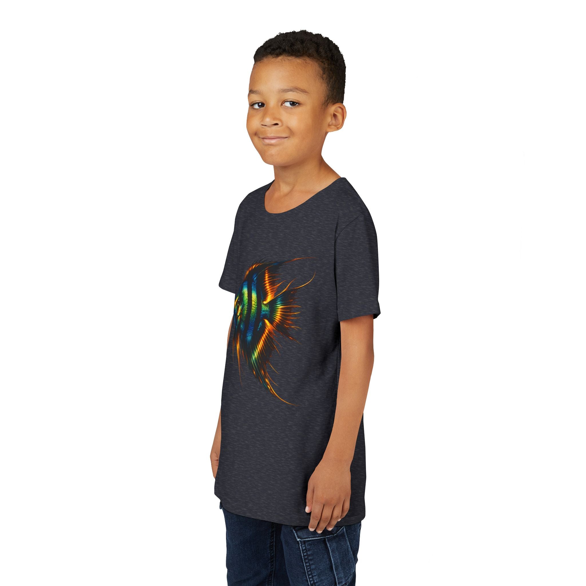 Angelfish Youth Tee – Colorful Aquarium Fish Graphic Shirt for Kids