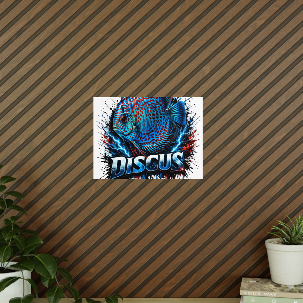 Discus Fish Photopaper Poster – Vibrant Aquarium Wall Art