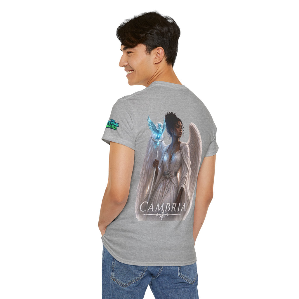 The Eternal Wars Graphic Tee – "Cambria" Winged Warrior Shirt