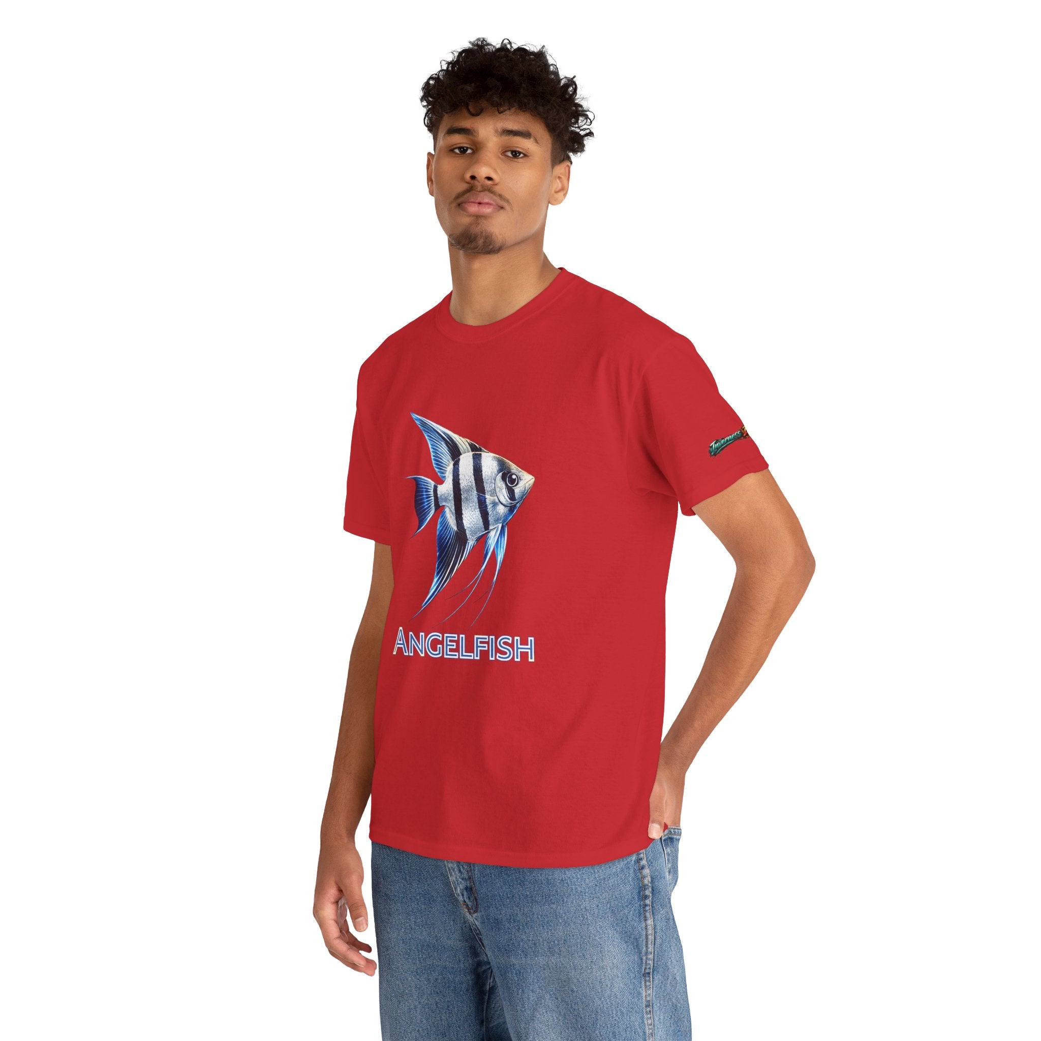 Angelfish Graphic Tee — Blue Tropical Fish Shirt