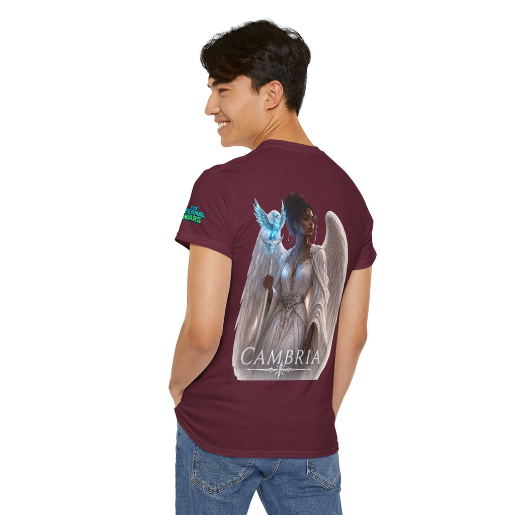 The Eternal Wars Graphic Tee – "Cambria" Winged Warrior Shirt