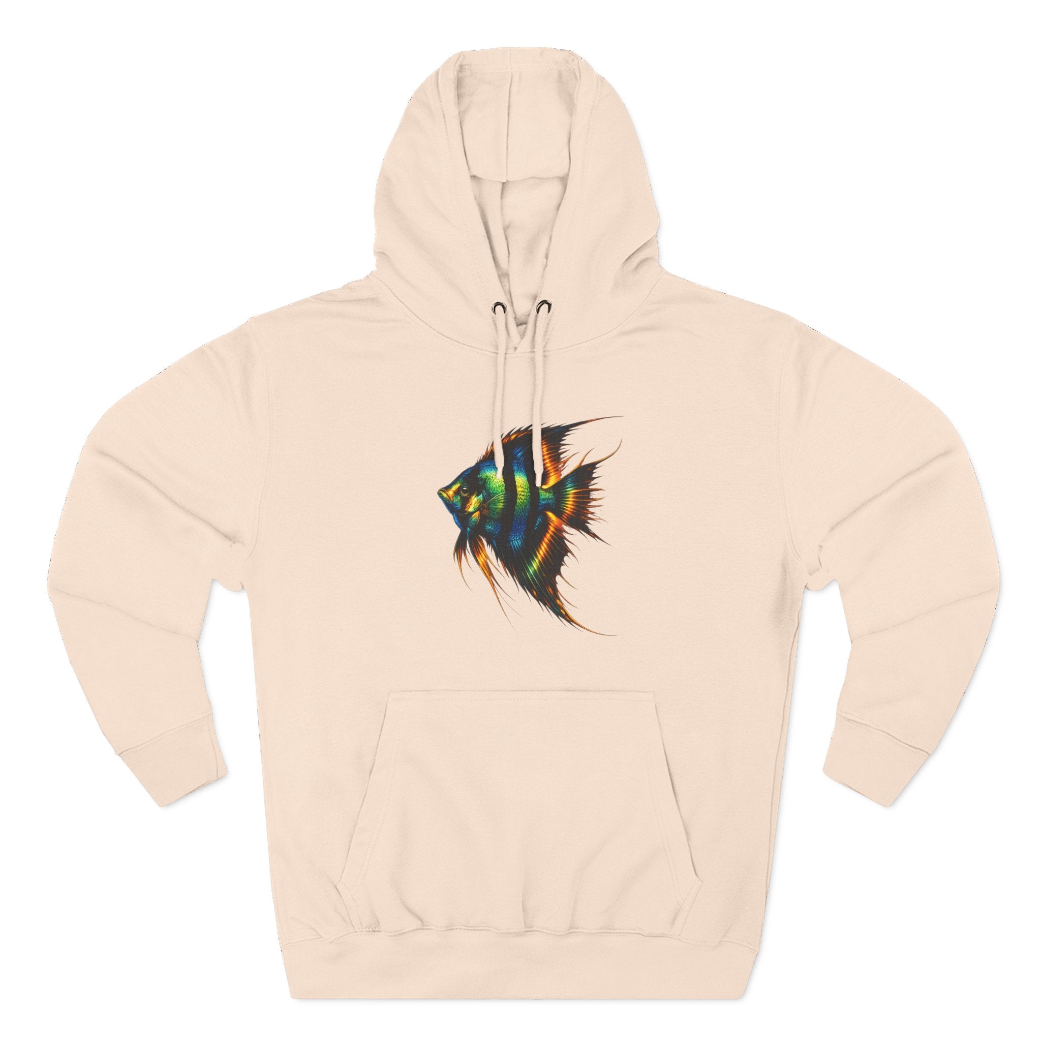 Angelfish Watercolor Hoodie – Colorful Aquarium Fish Graphic Fleece Pullover