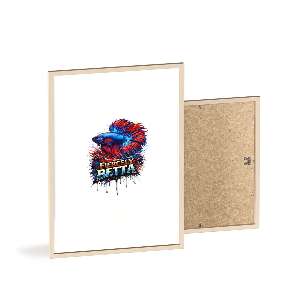 Fiercely Betta Framed Poster — Colorful Betta Fish Wall Art