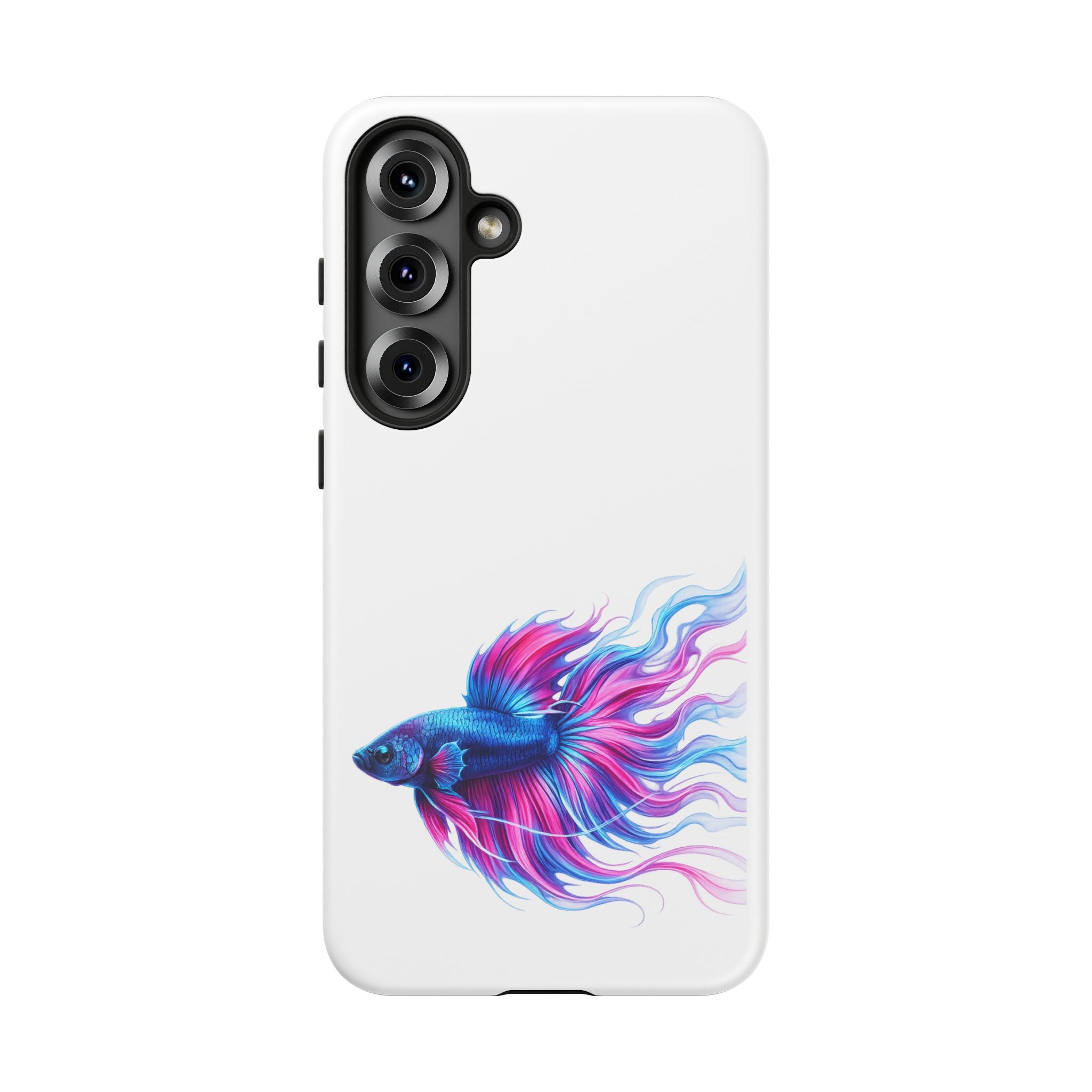 Betta Fish Tough Phone Case — Colorful Watercolor Fish Protective Cover