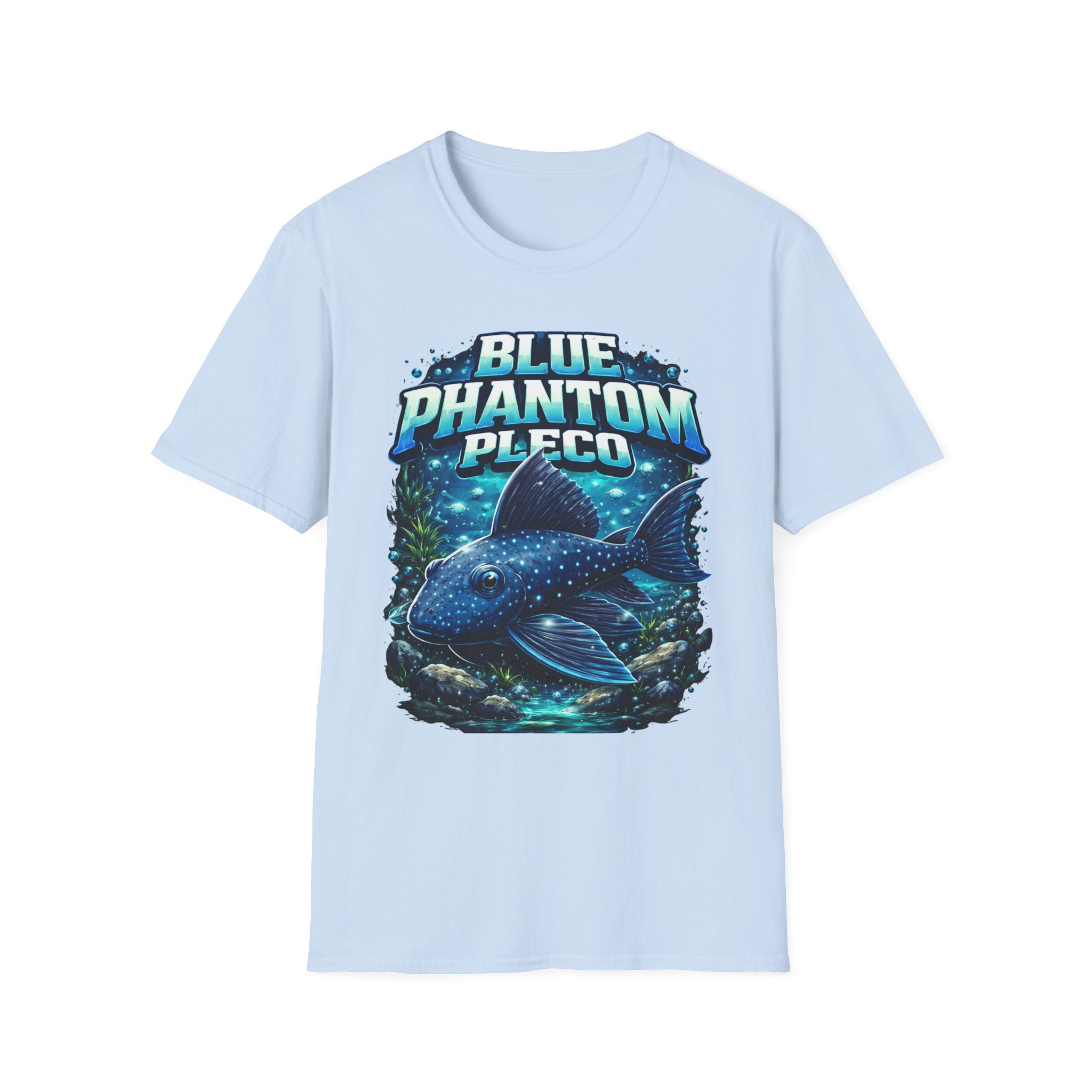 Blue Phantom Pleco T-Shirt — Graphic Aquarium Fish Tee