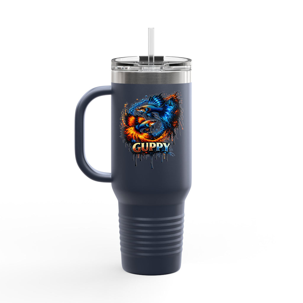 Fire & Ice Guppy – "Neon Flare" 40oz Insulated Travel Mug