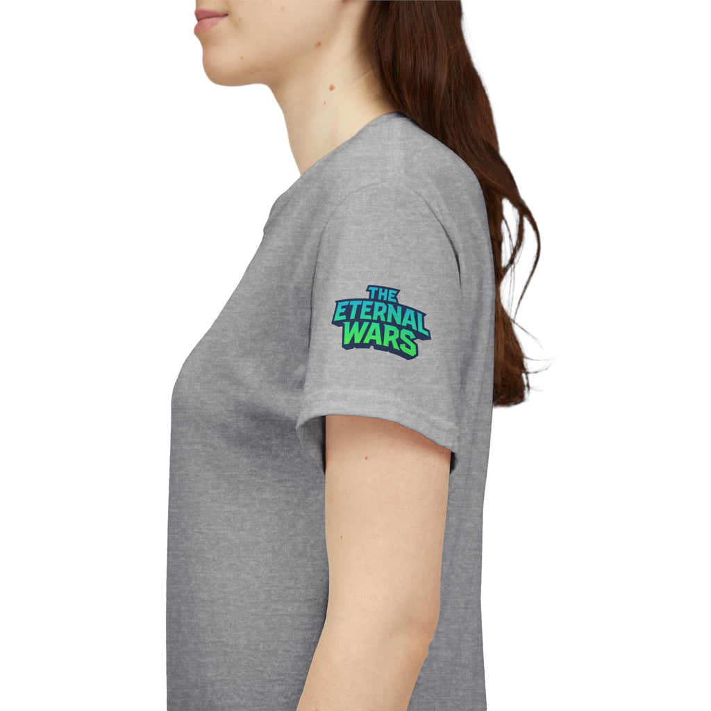 T-Shirt — Nature Warrior Graphic Tee with Man and Dog Illustration
