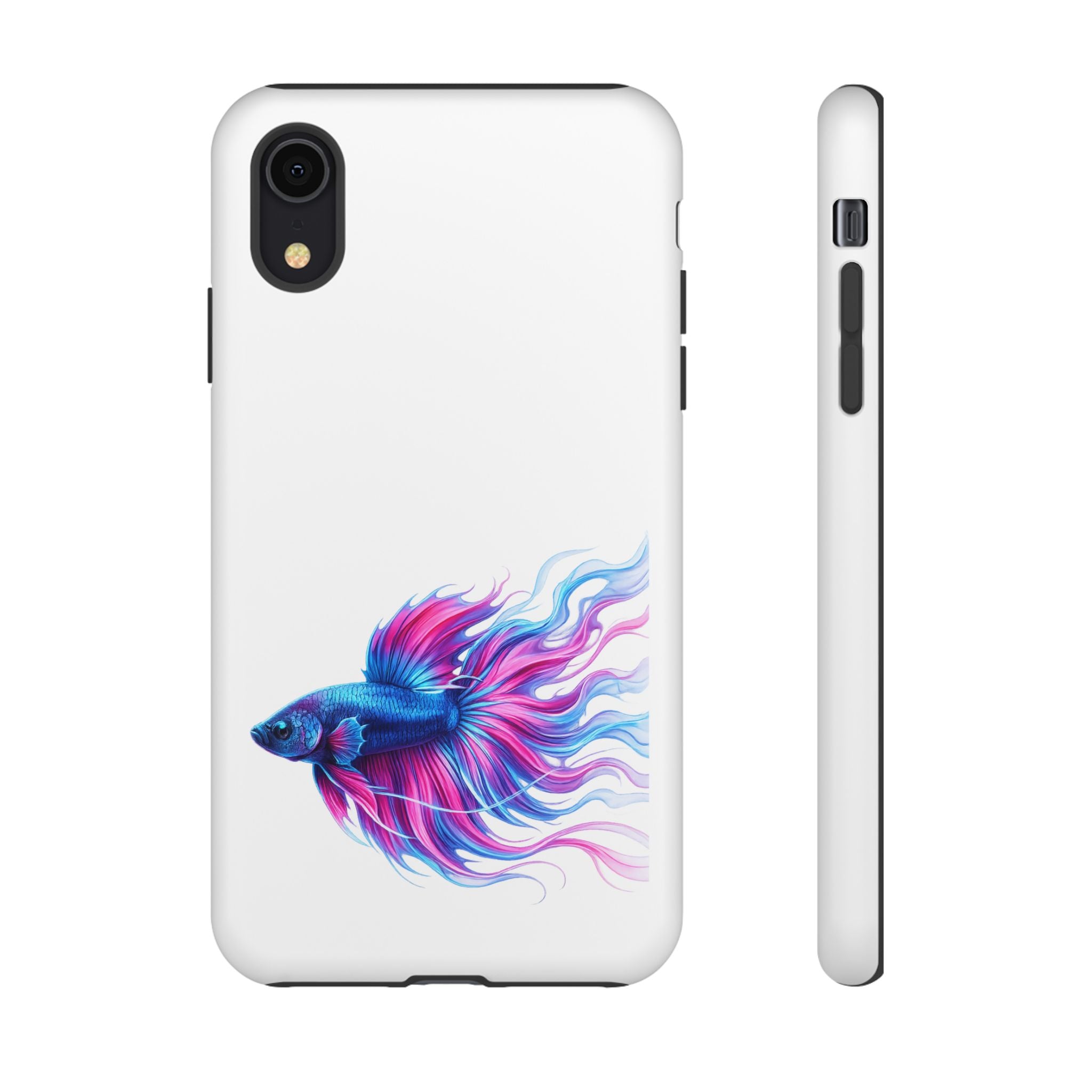 Betta Fish Tough Phone Case — Colorful Watercolor Fish Protective Cover