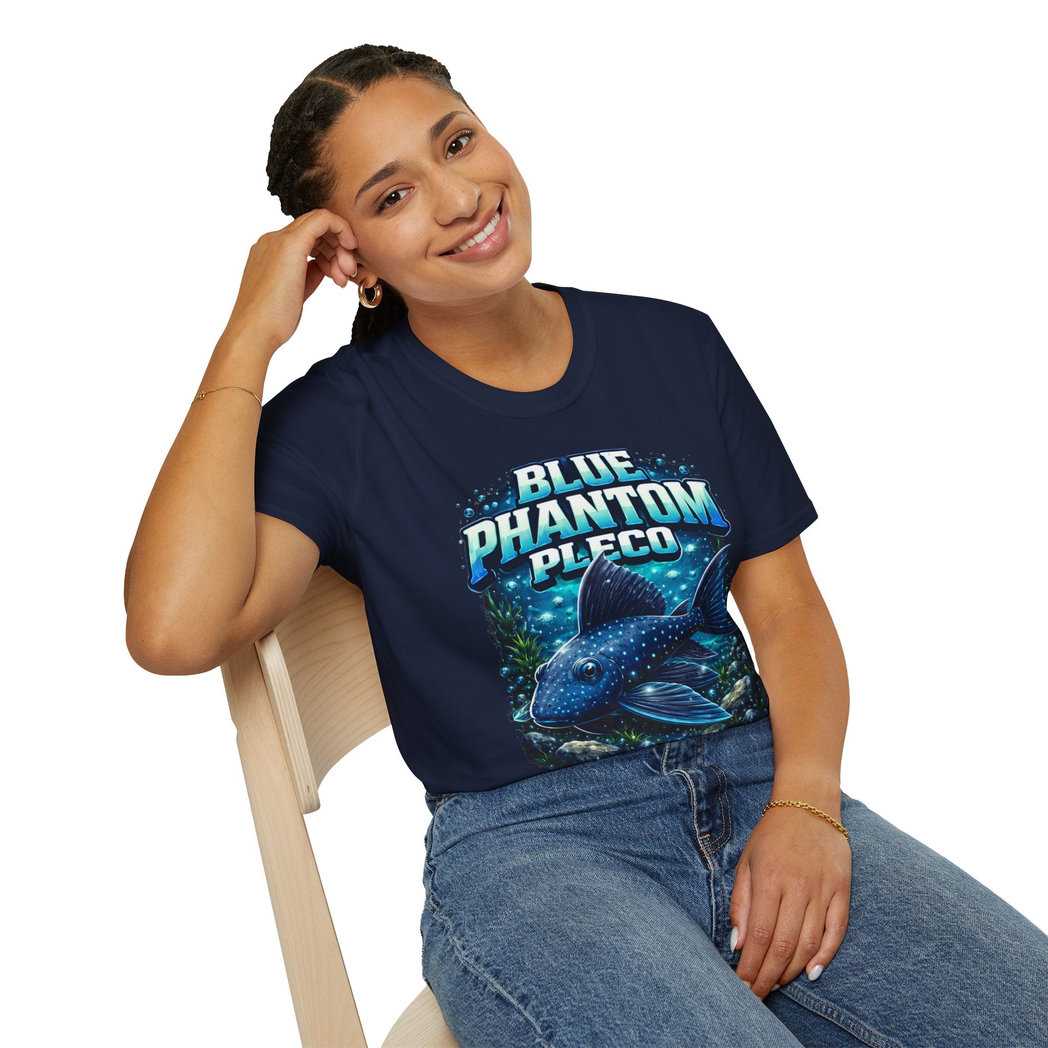 Blue Phantom Pleco T-Shirt — Graphic Aquarium Fish Tee