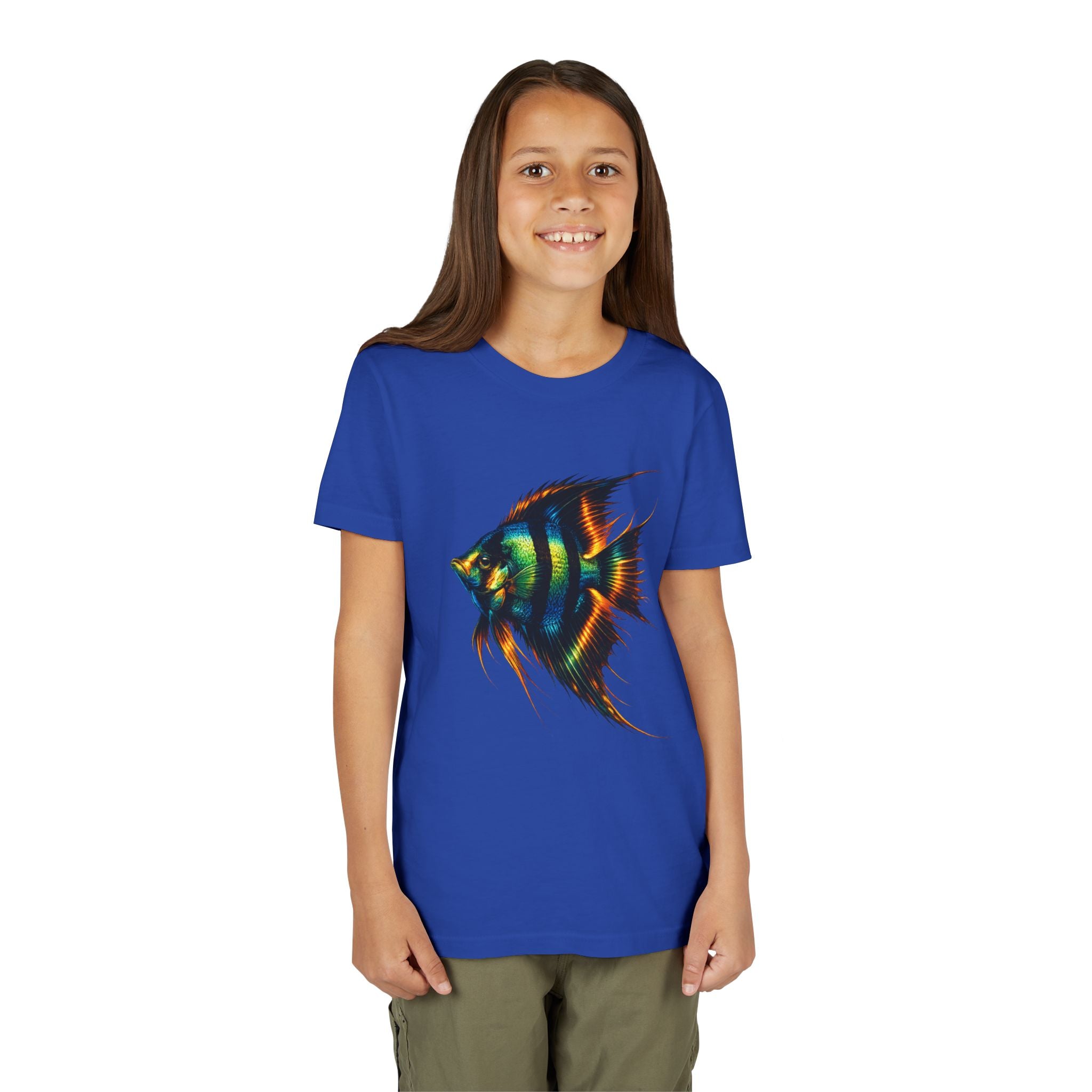 Angelfish Youth Tee – Colorful Aquarium Fish Graphic Shirt for Kids