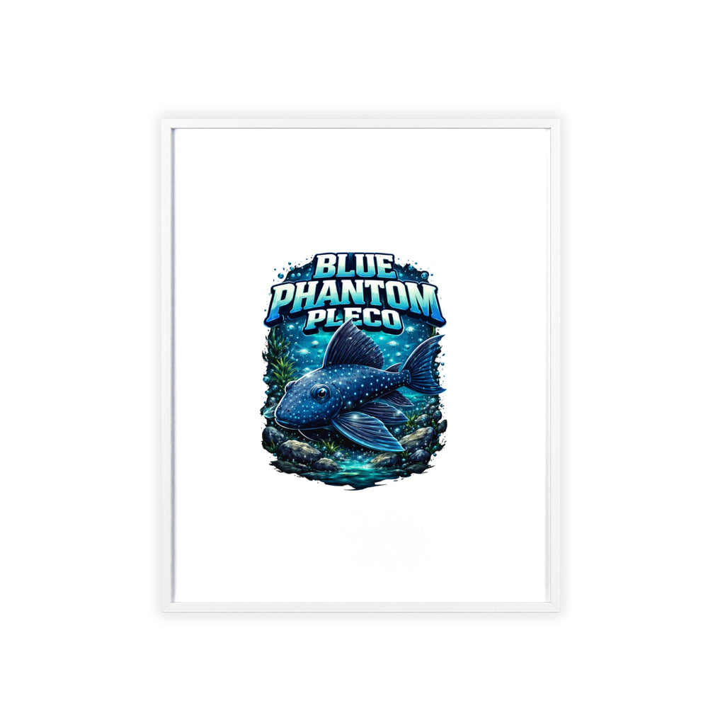 Blue Phantom Pleco Poster — Framed Aquarium Fish Wall Art