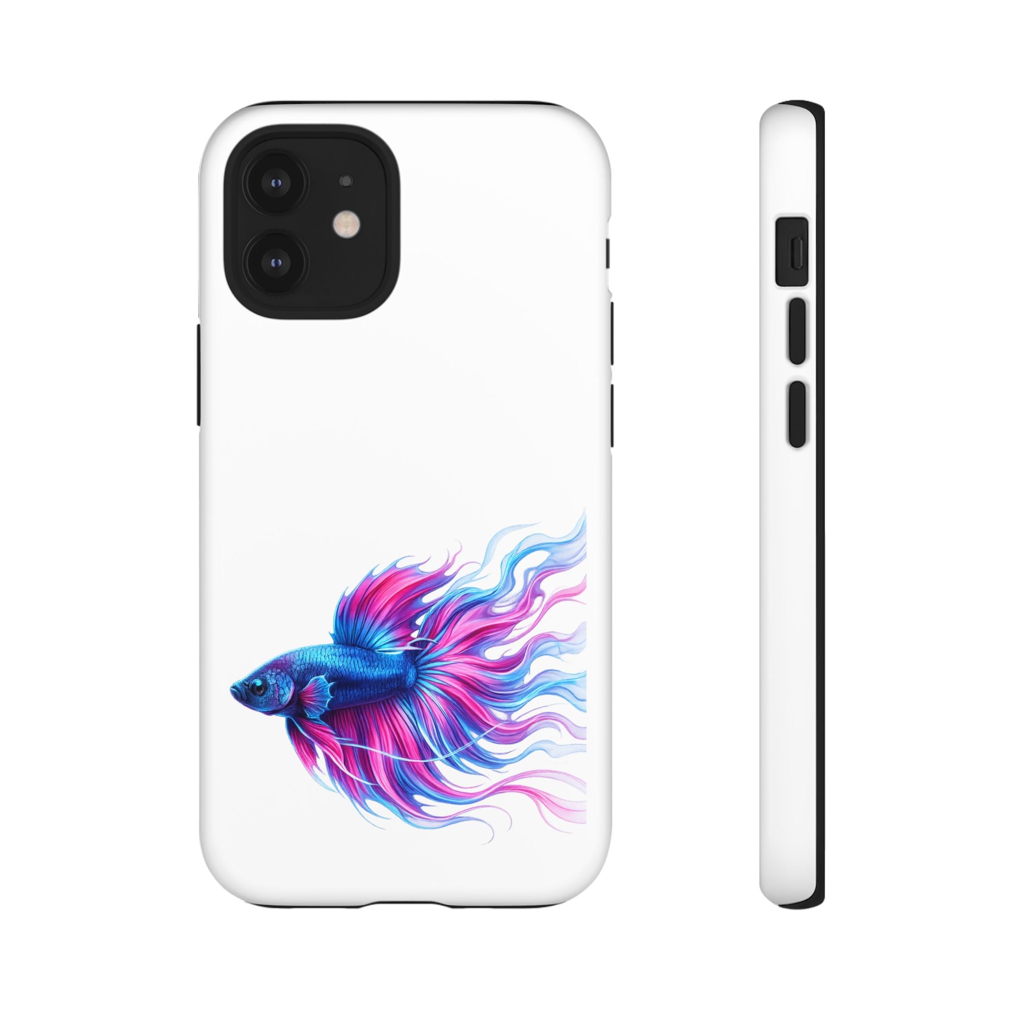 Betta Fish Tough Phone Case — Colorful Watercolor Fish Protective Cover