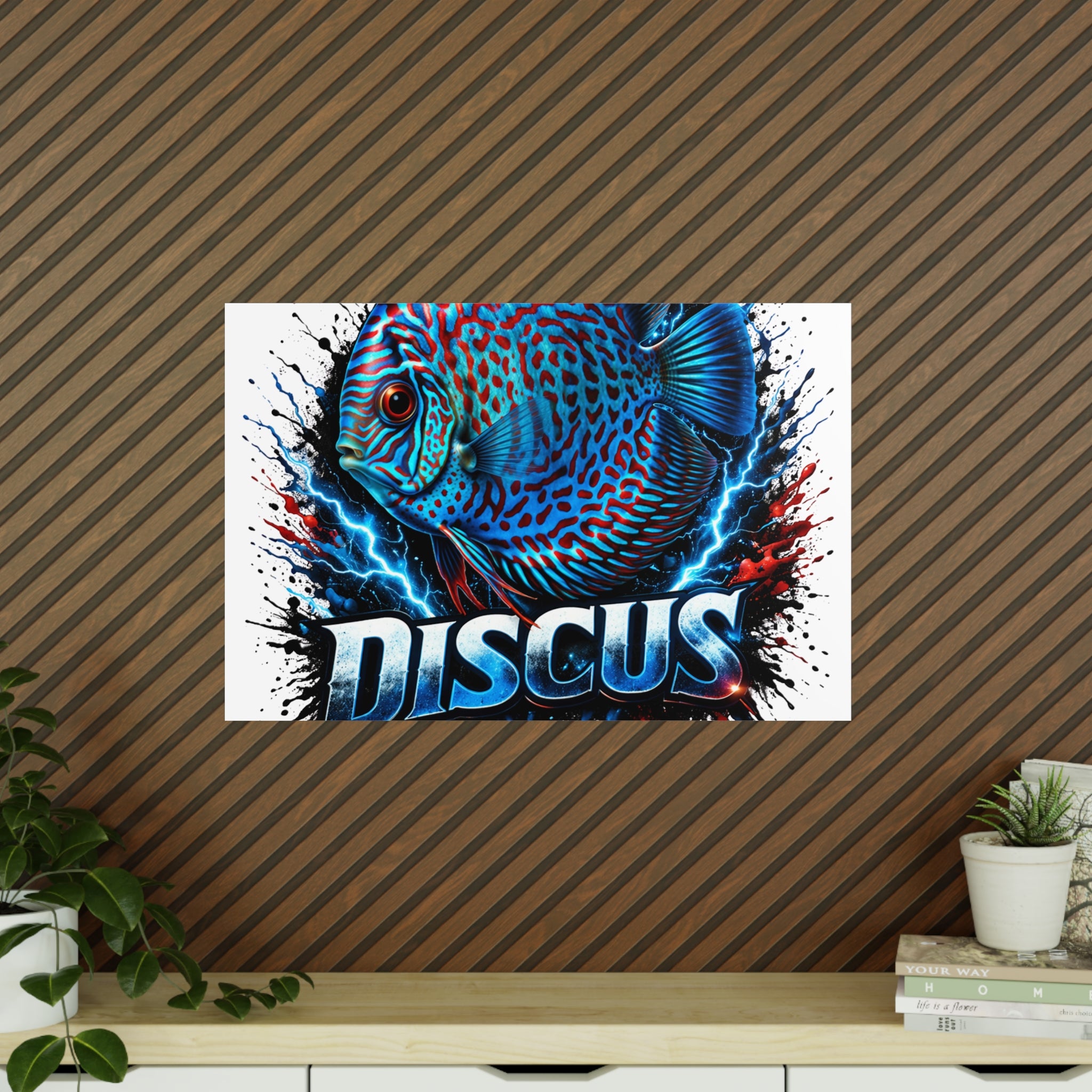 Discus Fish Photopaper Poster – Vibrant Aquarium Wall Art