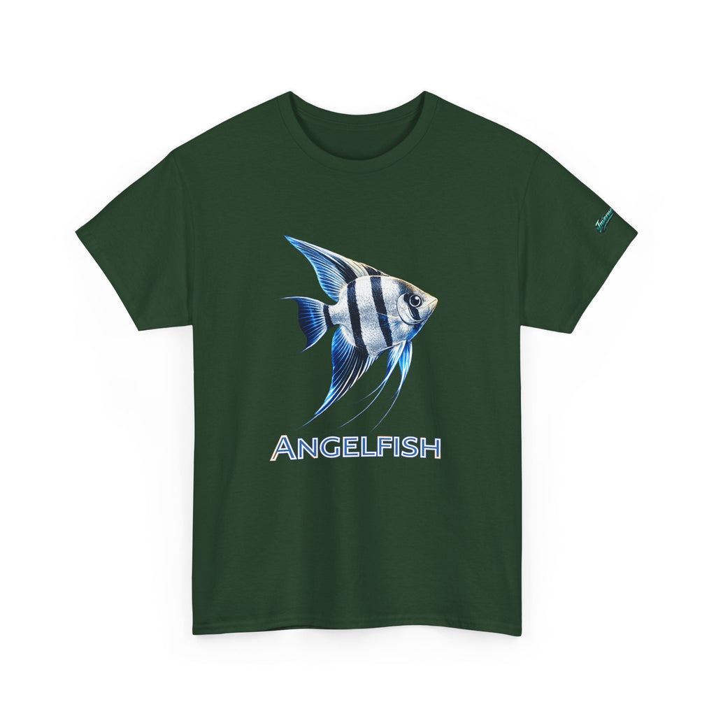 Angelfish Graphic Tee — Blue Tropical Fish Shirt