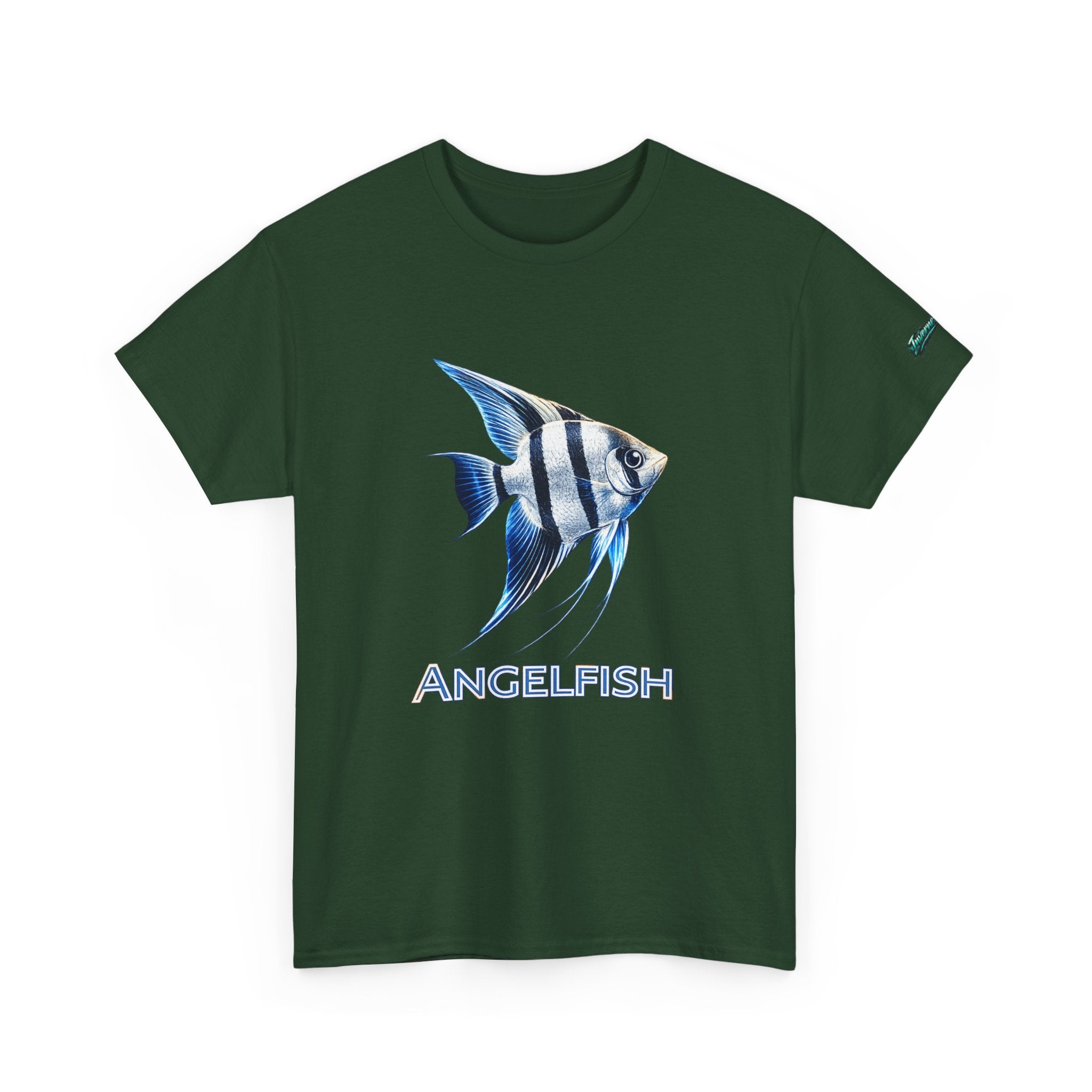 Angelfish Graphic Tee — Blue Tropical Fish Shirt