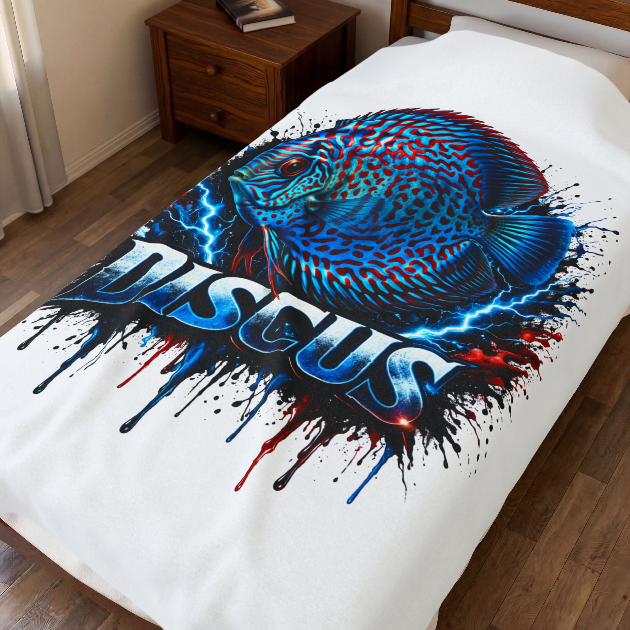 Electric Discus – Premium "Lightning" Velveteen Blanket