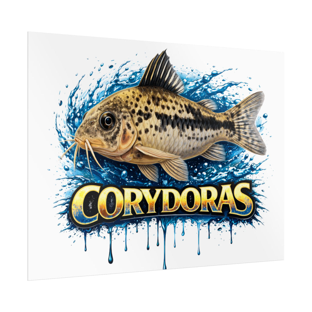 Corydoras Aquarium Fish Poster — Rolled Decorative Wall Art for Fishkeepers
