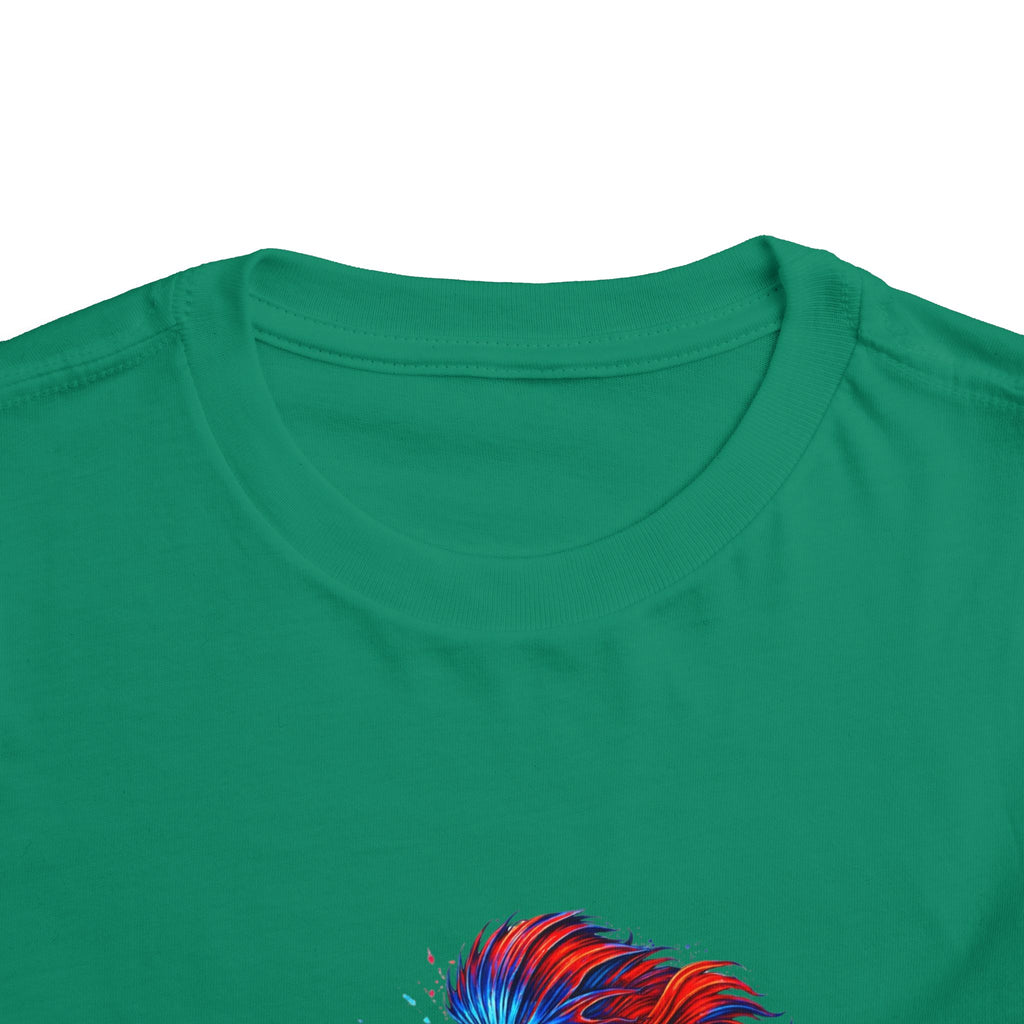 Toddler Tee - 'Fierce Betta' Colorful Betta Fish Graphic Shirt for Kids