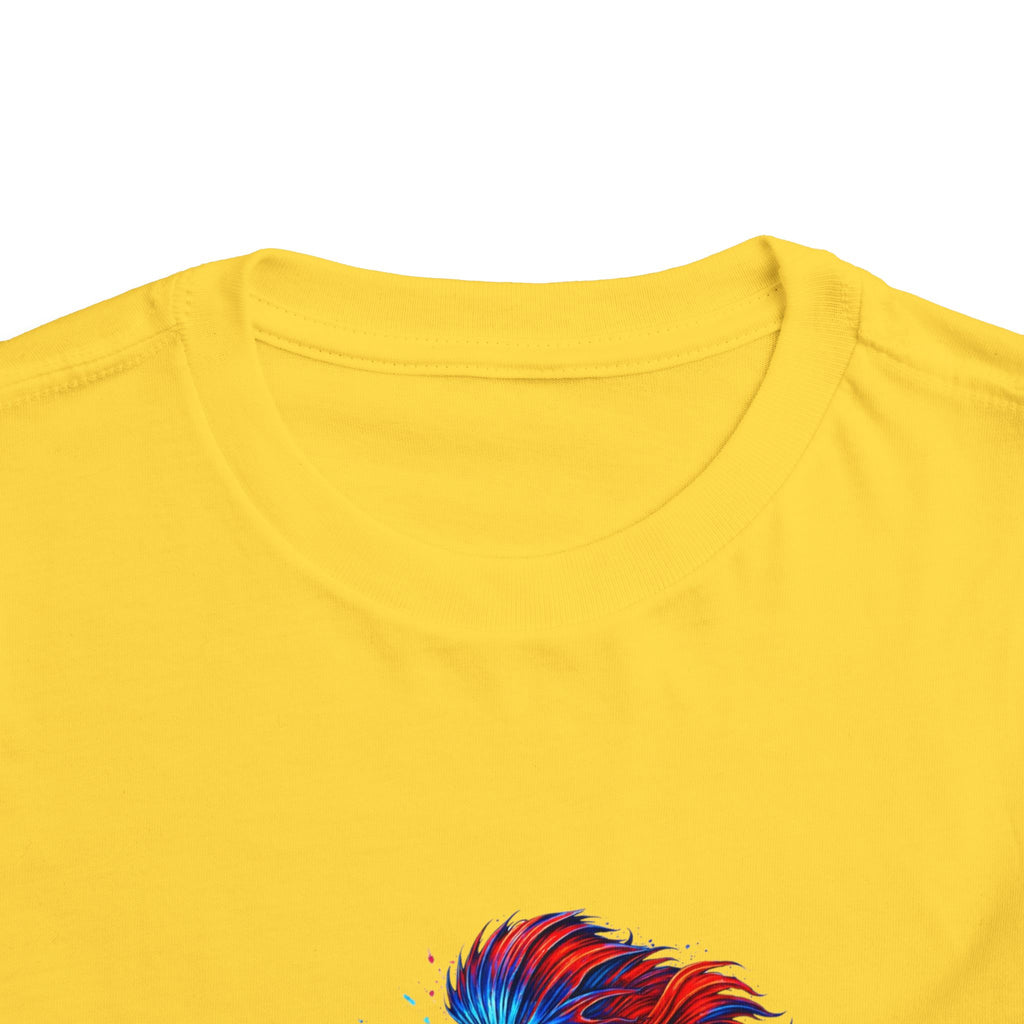 Toddler Tee - 'Fierce Betta' Colorful Betta Fish Graphic Shirt for Kids