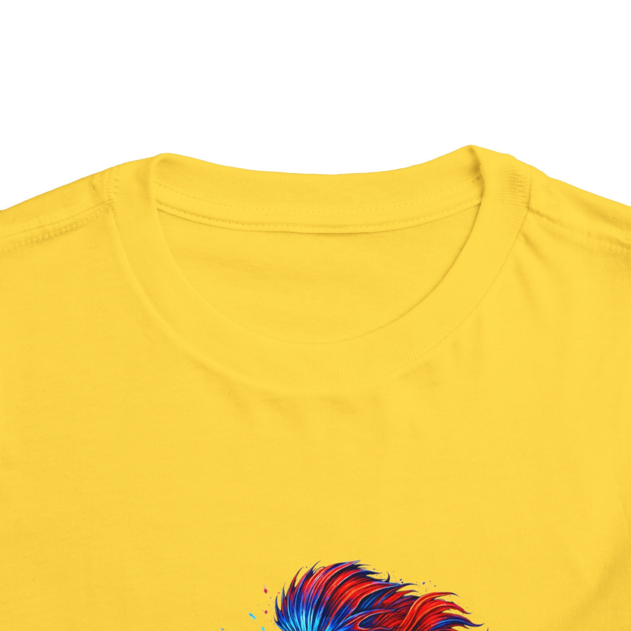 Toddler Tee - 'Fierce Betta' Colorful Betta Fish Graphic Shirt for Kids