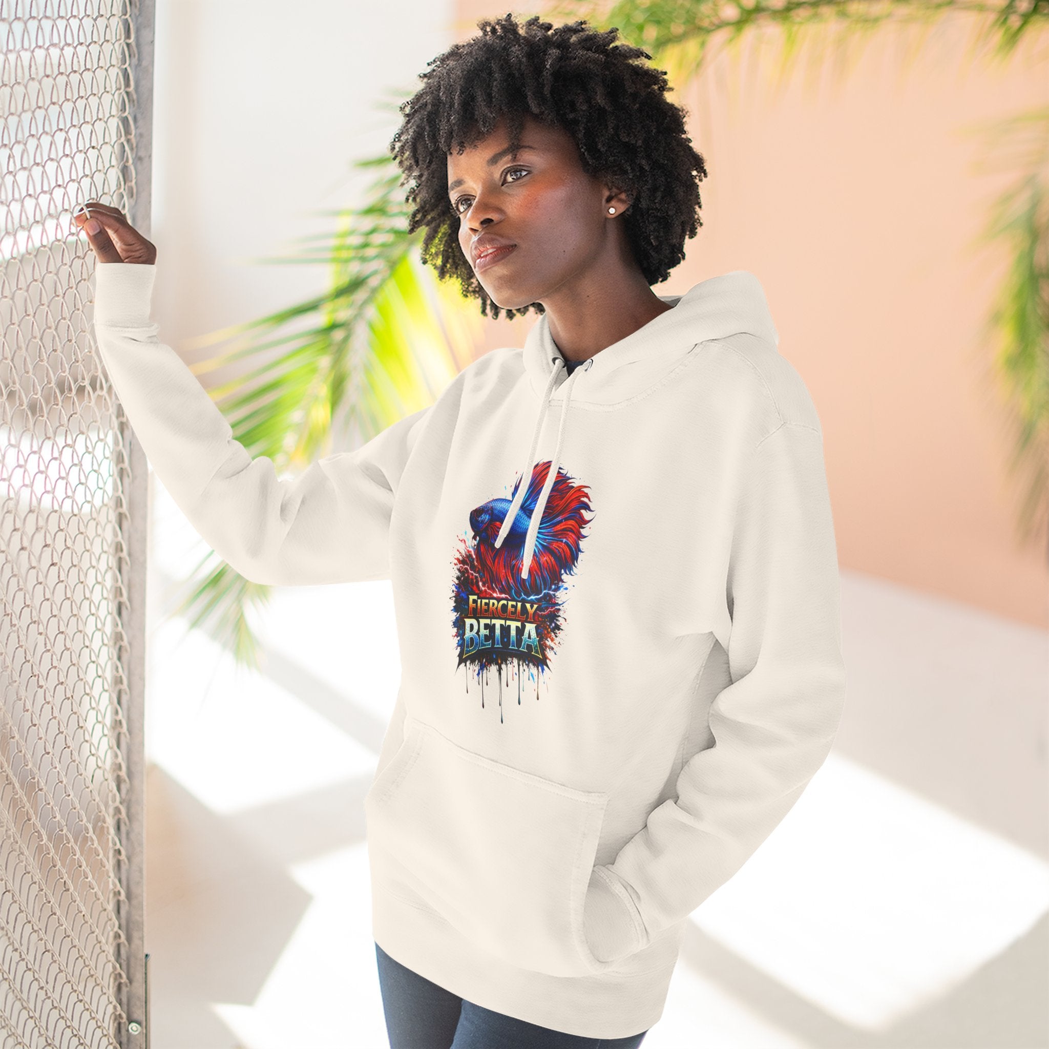 Fiercely Betta – Premium "Neon Flare" 3-End Fleece Hoodie
