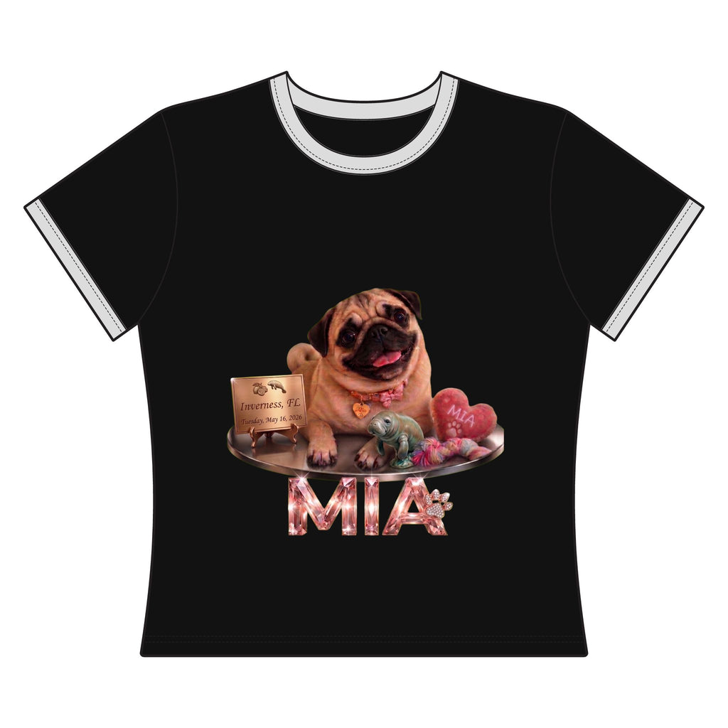 Mia Floral Ringer Tee | Pug Life Collection