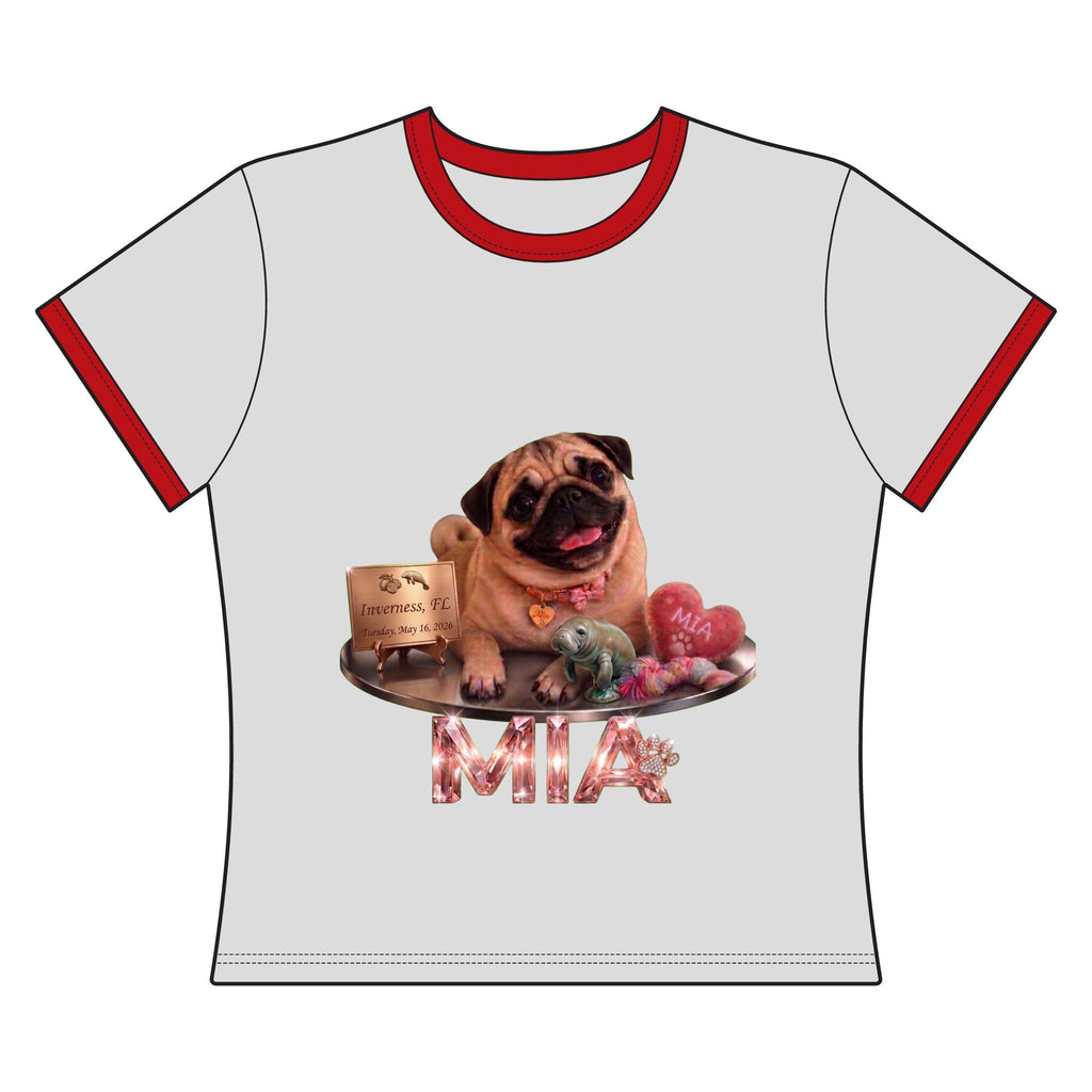 Mia Floral Ringer Tee | Pug Life Collection