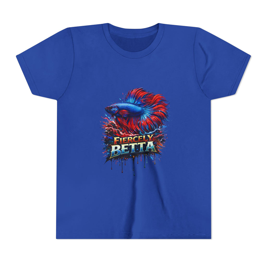 Fiercely Betta Youth Tee - Colorful Betta Fish Graphic Shirt