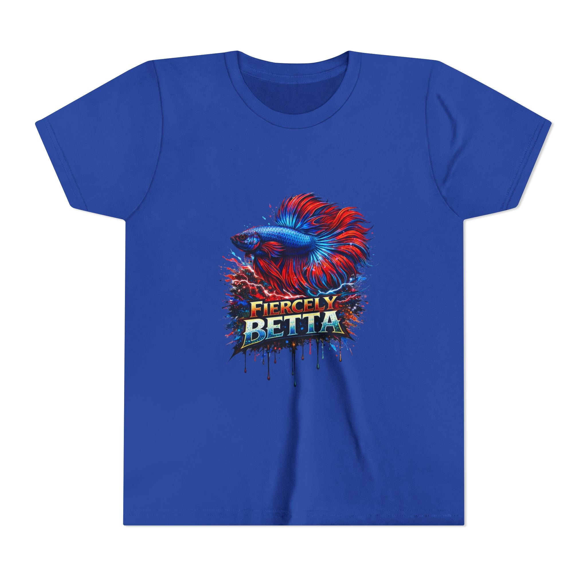 Fiercely Betta Youth Tee - Colorful Betta Fish Graphic Shirt