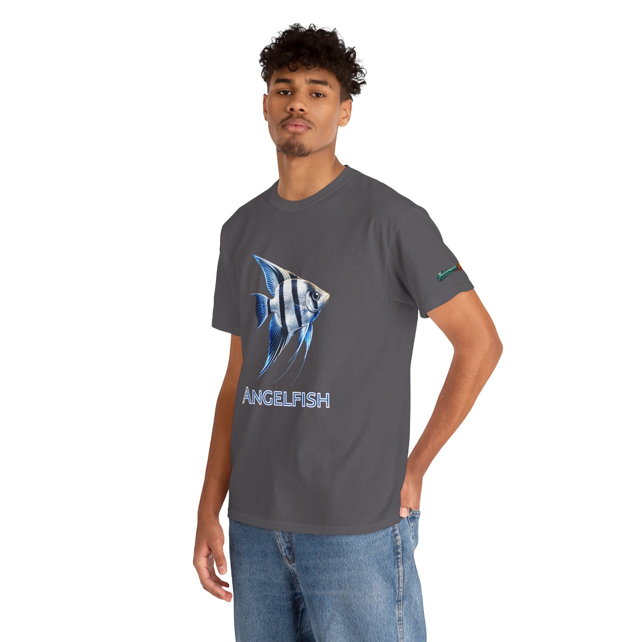 Angelfish Graphic Tee — Blue Tropical Fish Shirt