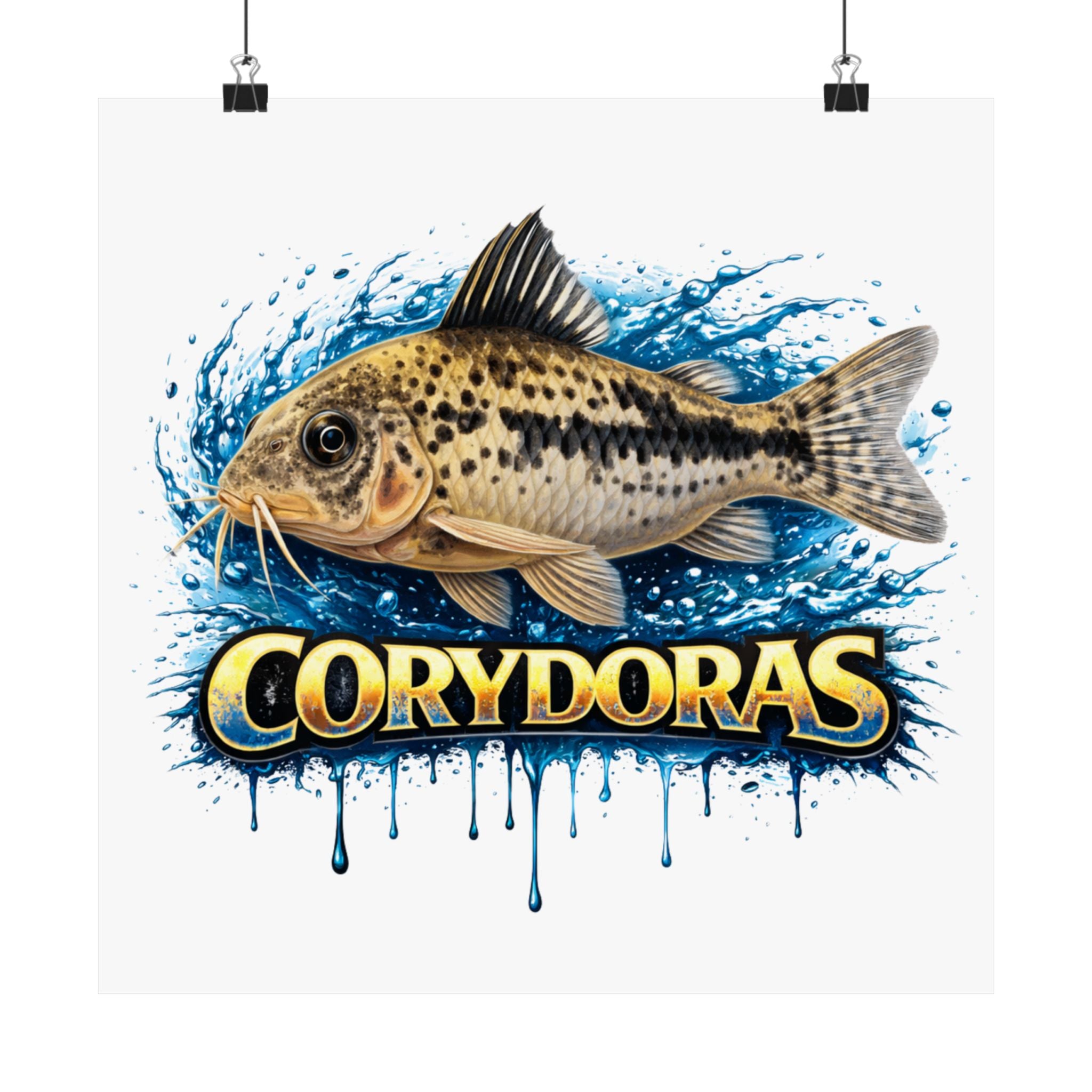 Corydoras Fish Matte Poster — Aquarium Lover Wall Art