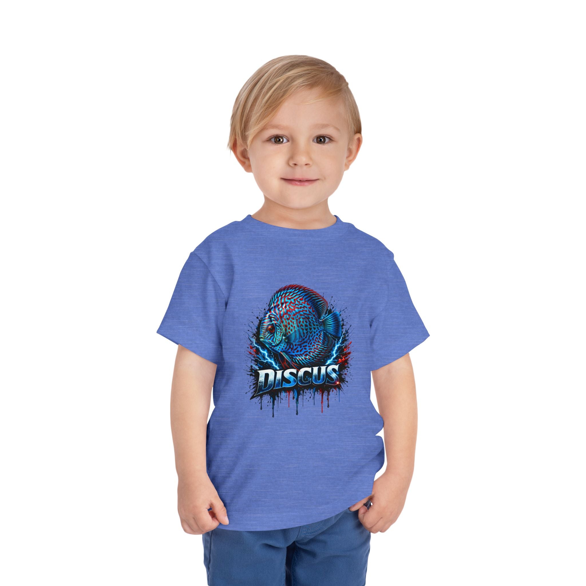 Toddler Tee - Colorful Discus Fish Graphic "Discus"