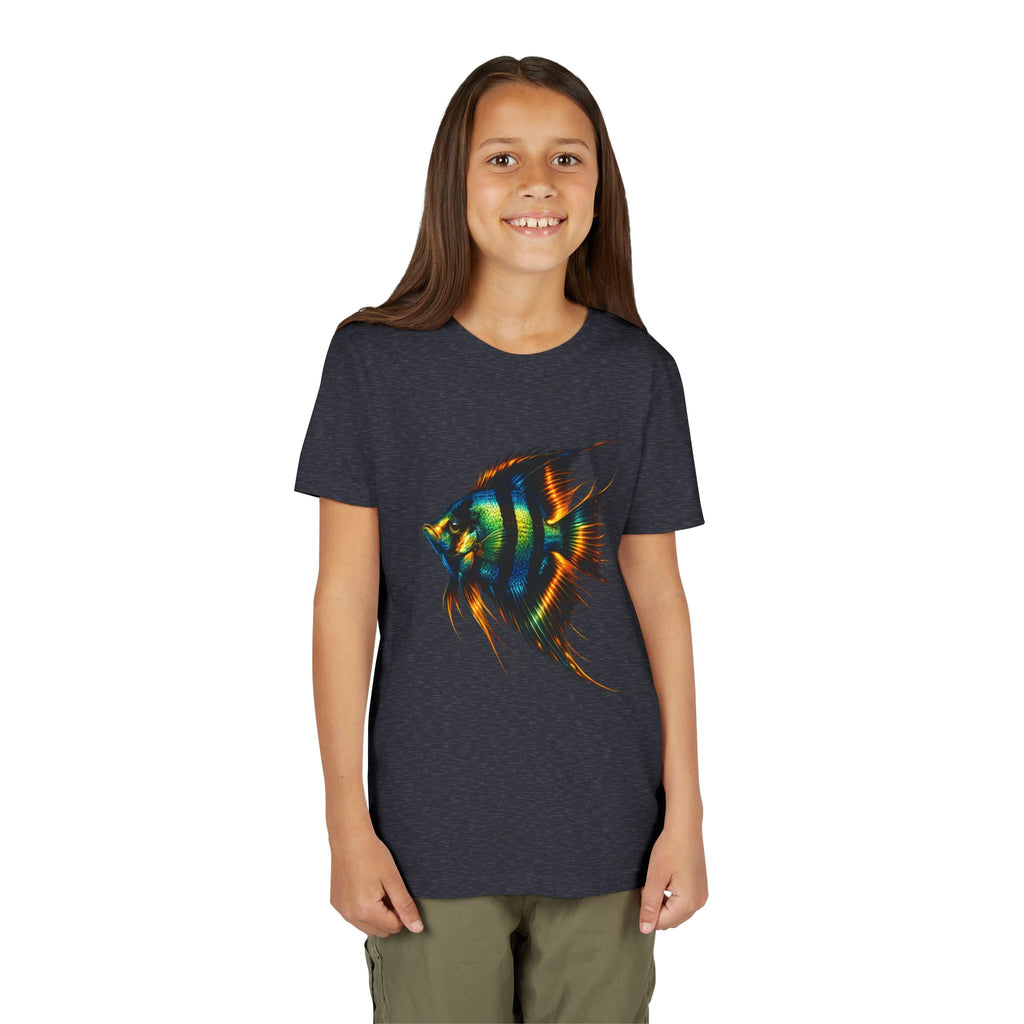 Angelfish Youth Tee – Colorful Aquarium Fish Graphic Shirt for Kids