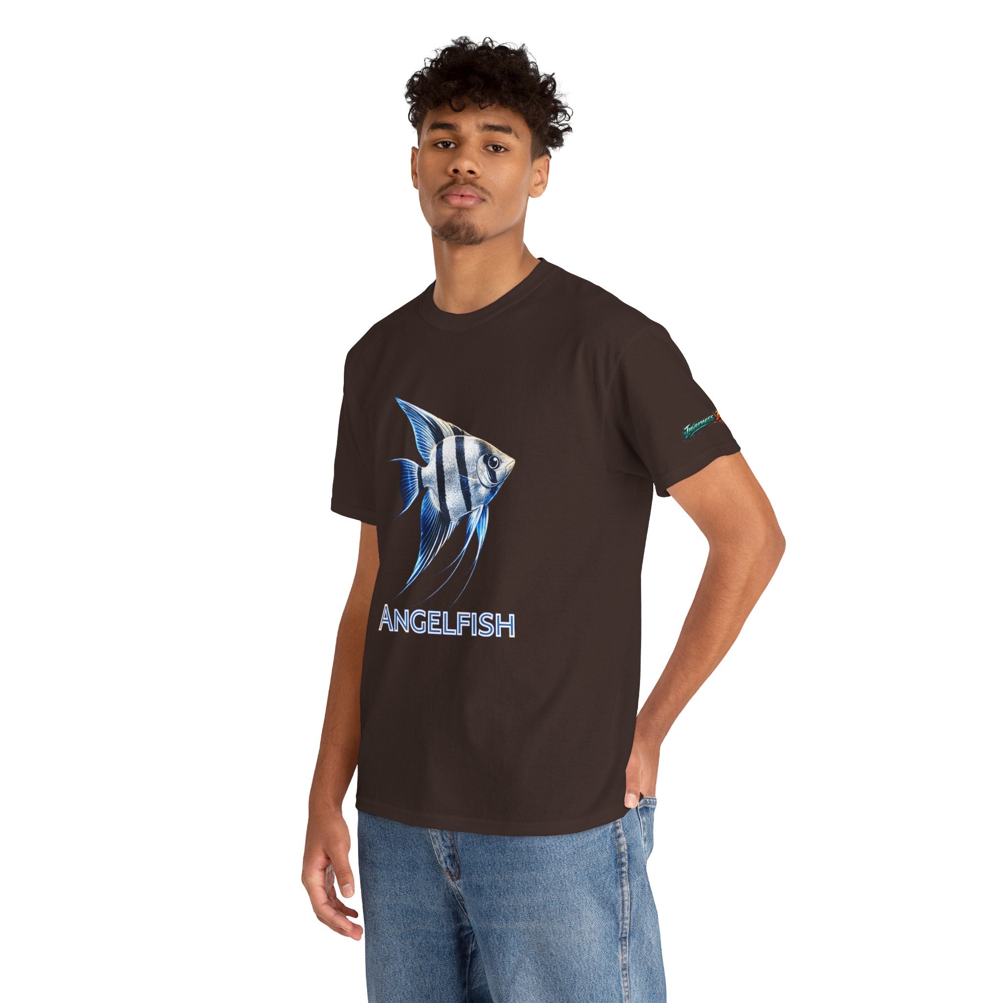 Angelfish Graphic Tee — Blue Tropical Fish Shirt