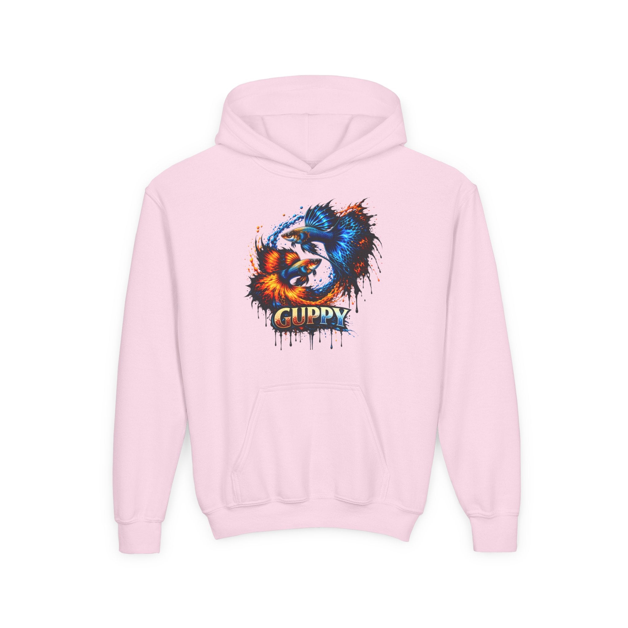 Fire & Ice Guppy – Kids "Neon Flare" Fleece Hoodie