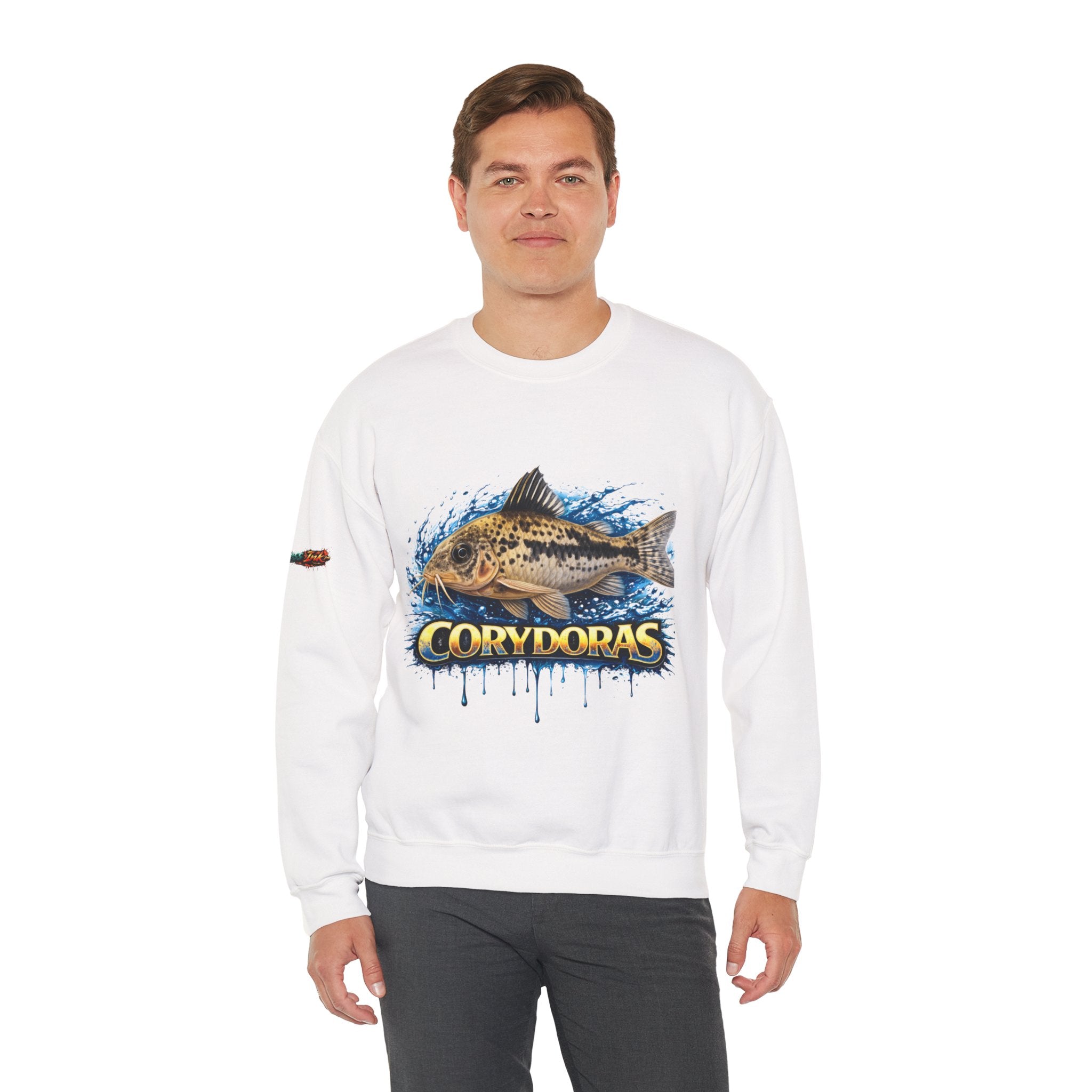 Peppered Corydoras Fish Crewneck Sweatshirt – Aquatic Aquarium Lover Tee