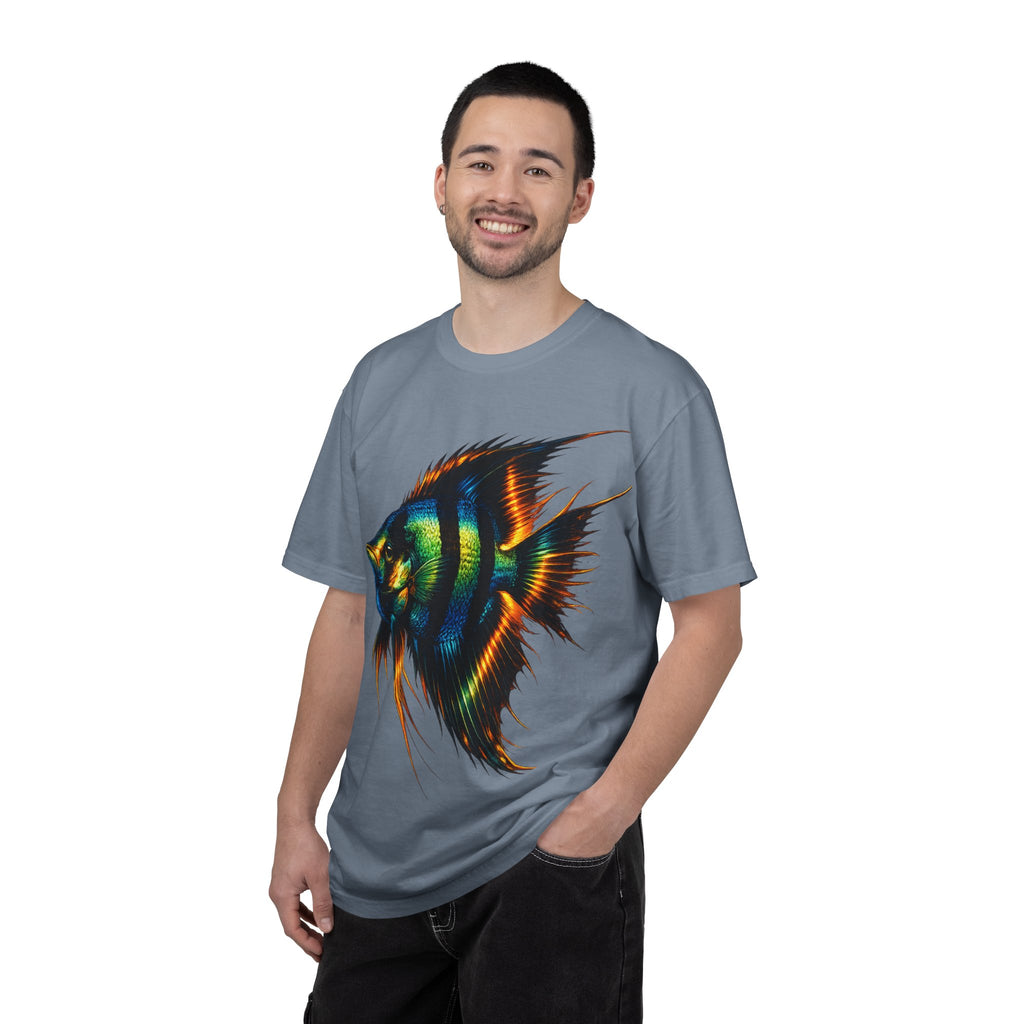 Angelfish Graphic T-Shirt — Vibrant Tropical Fish Illustration