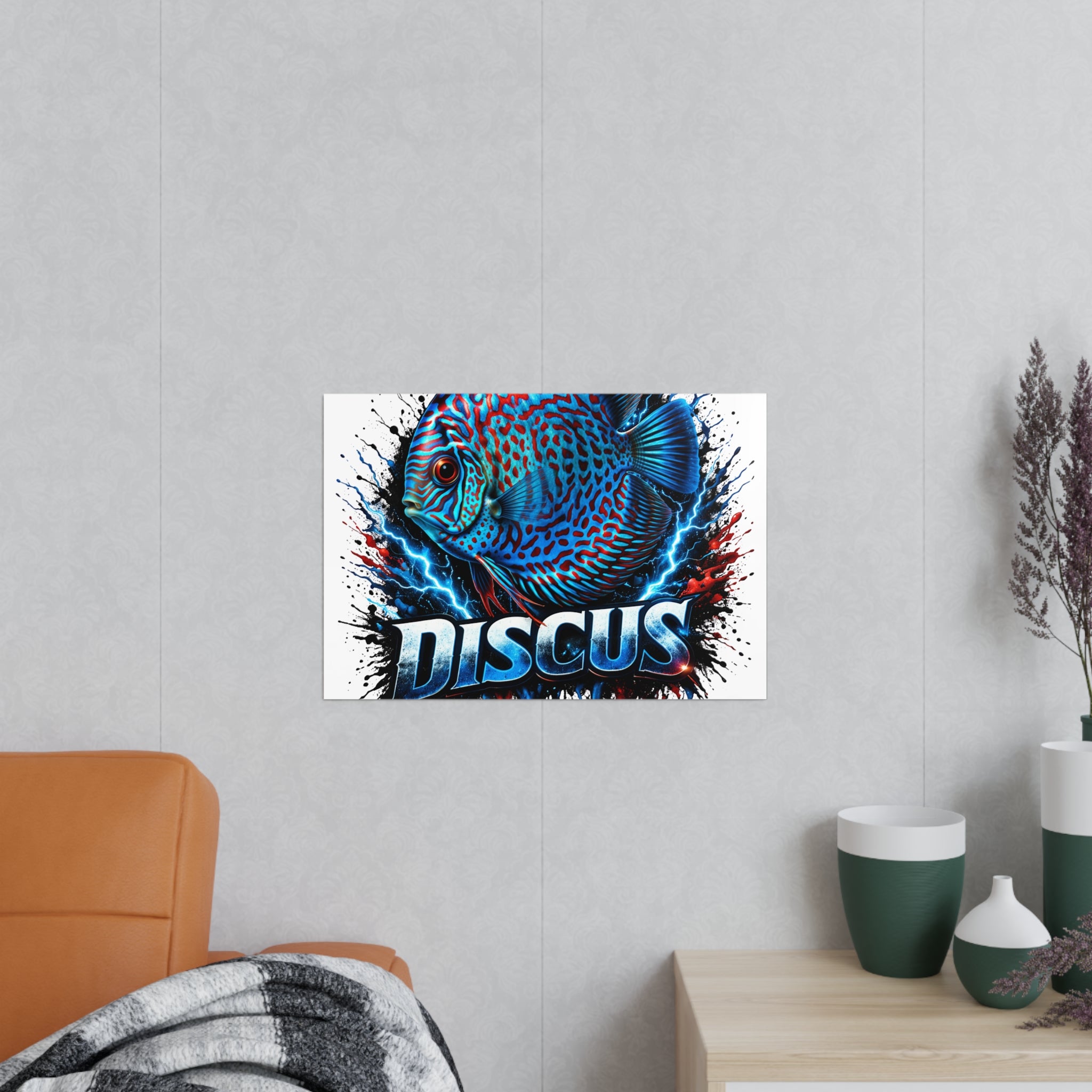 Discus Fish Photopaper Poster – Vibrant Aquarium Wall Art