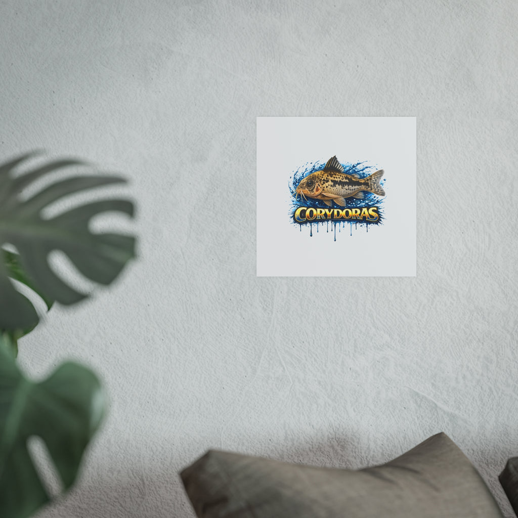 Corydoras Fish Poster — Decorative Aquarium Art Print (Satin/Matte)