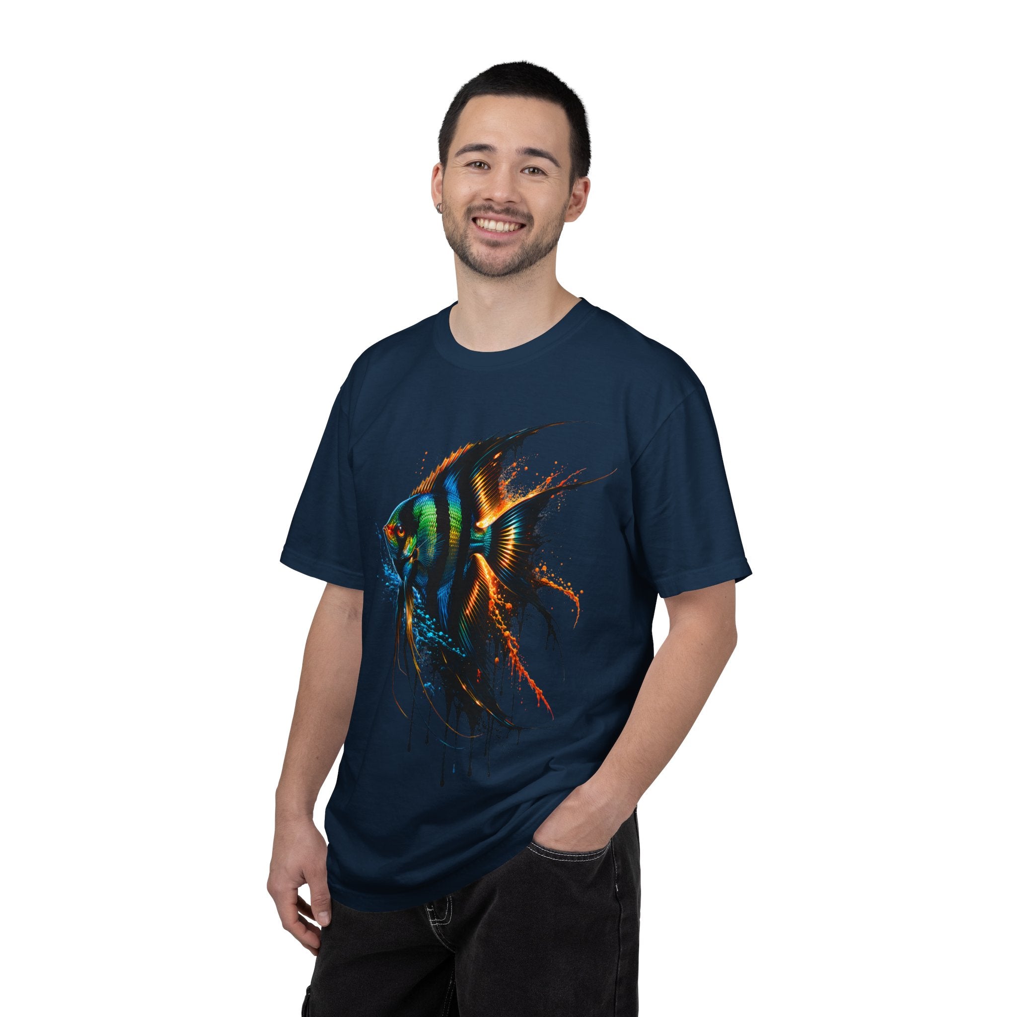 Vibrant Drip Angelfish Graphic Tee