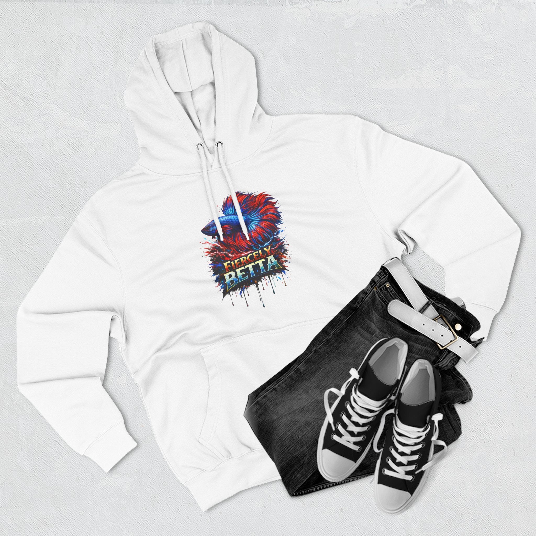 Fiercely Betta – Premium "Neon Flare" 3-End Fleece Hoodie