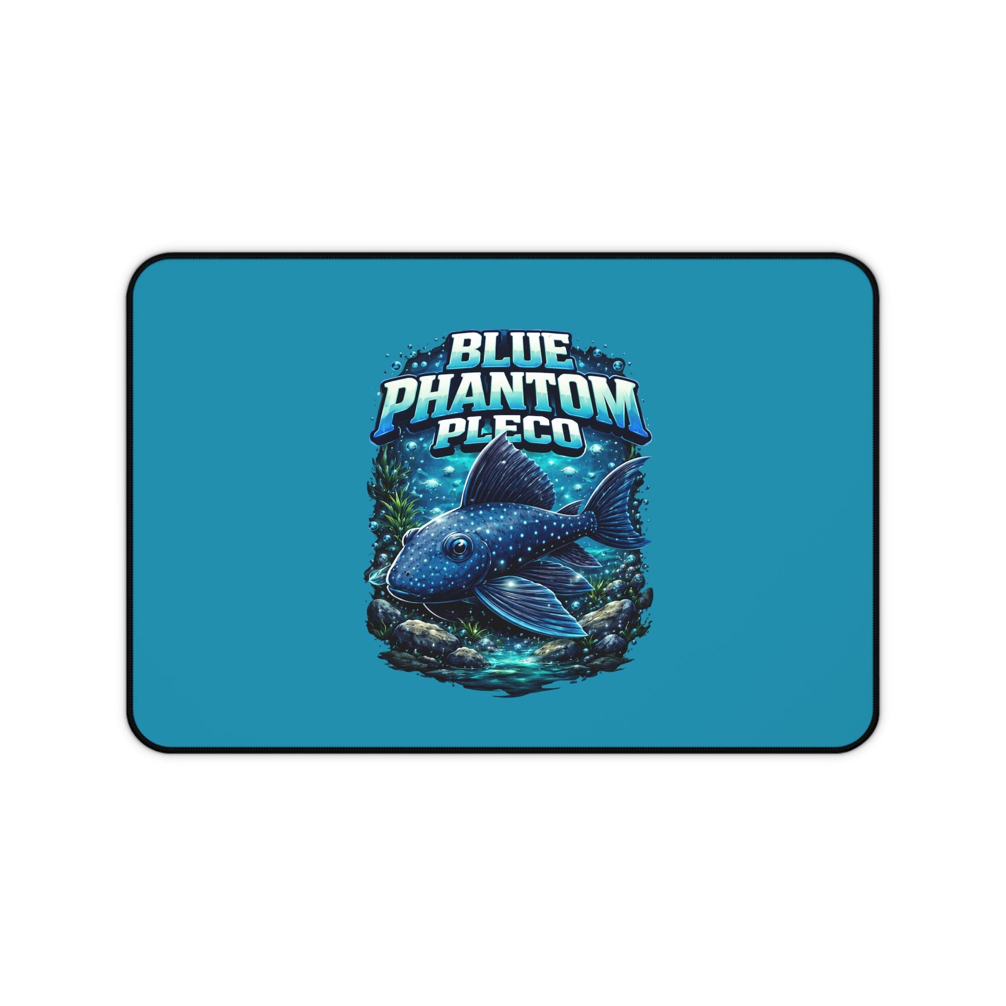Blue Phantom Pleco Desk Mat — Aquarium Fish Gaming Mouse Pad