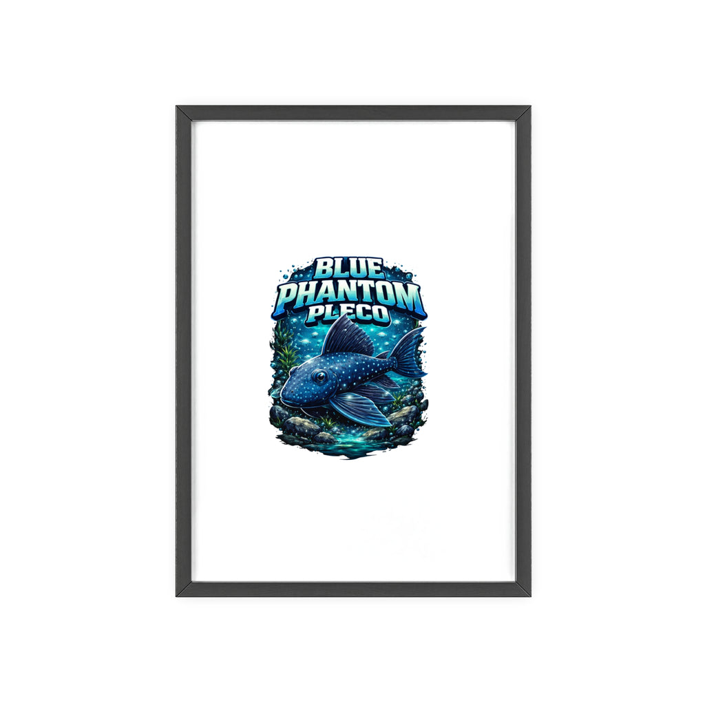 Blue Phantom Pleco Poster — Framed Aquarium Fish Wall Art