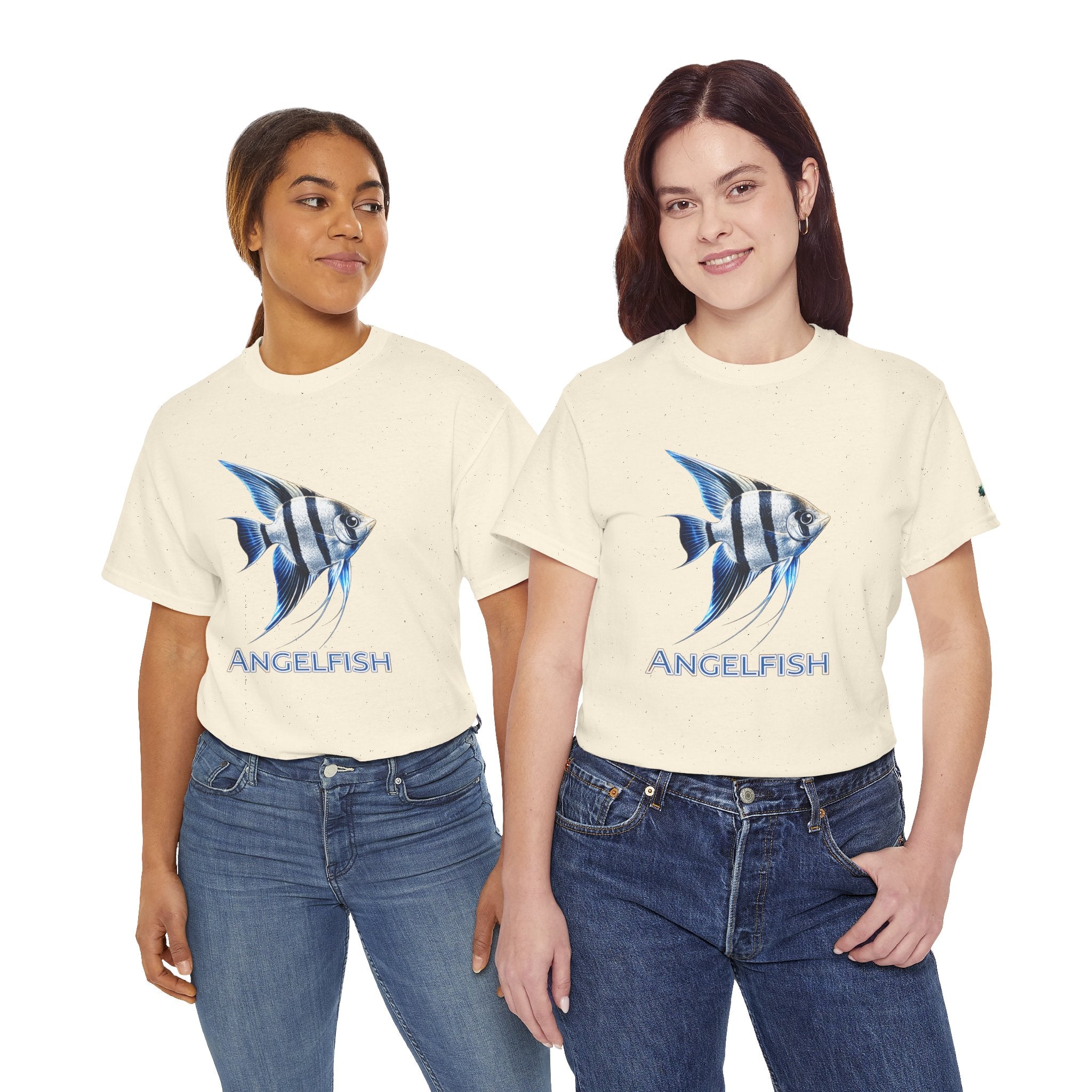 Angelfish Graphic Tee — Blue Tropical Fish Shirt