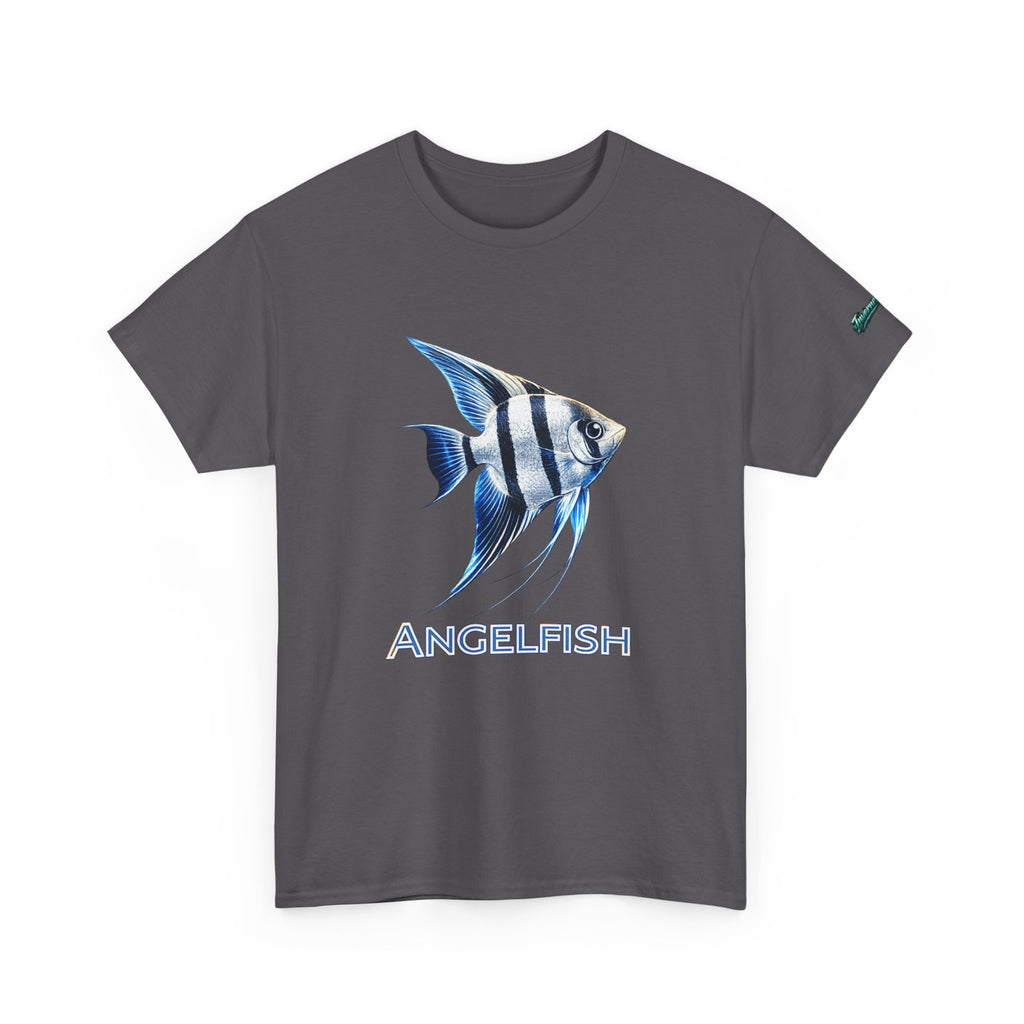Angelfish Graphic Tee — Blue Tropical Fish Shirt