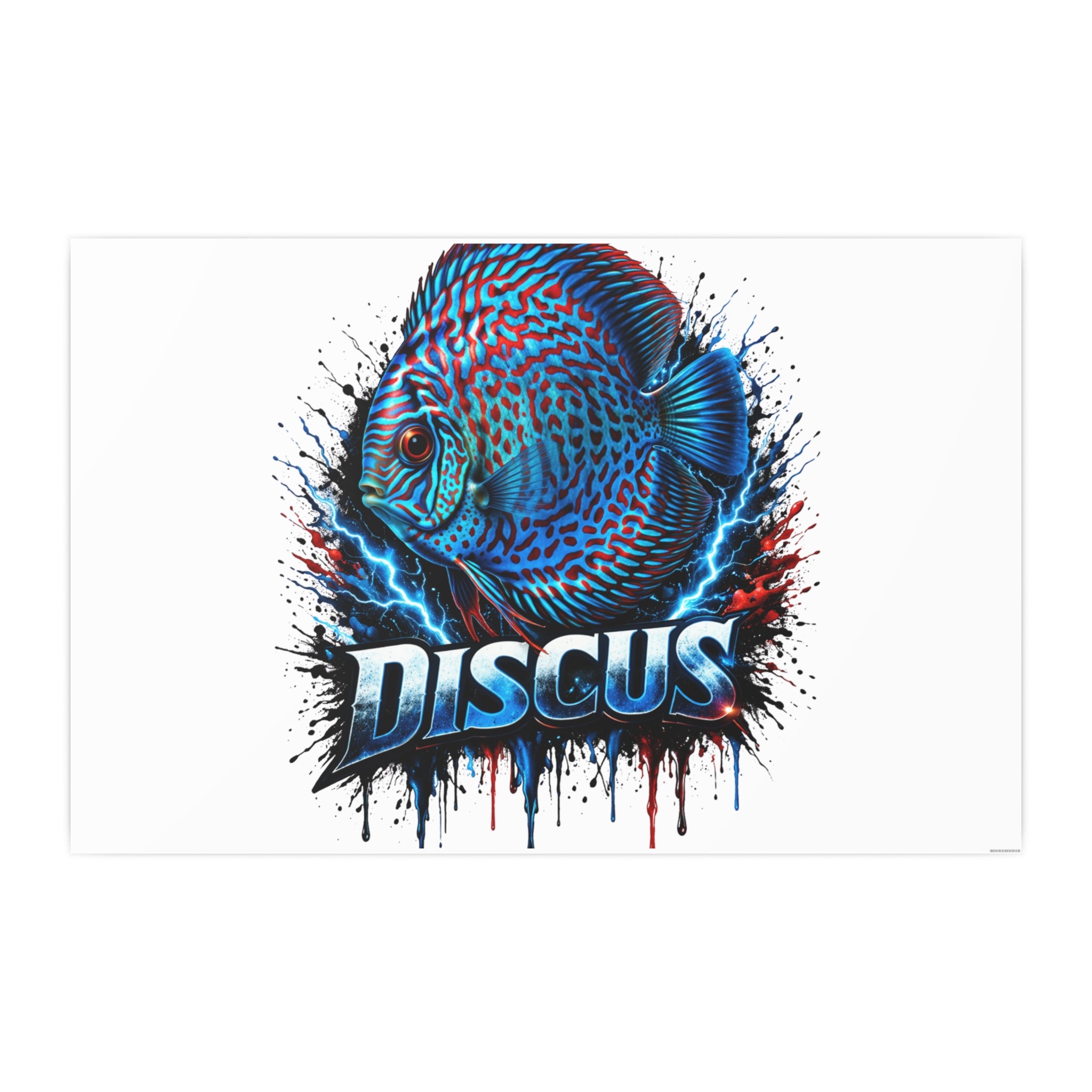 Discus Fish Art Poster — Vibrant Aquarium Wall Print