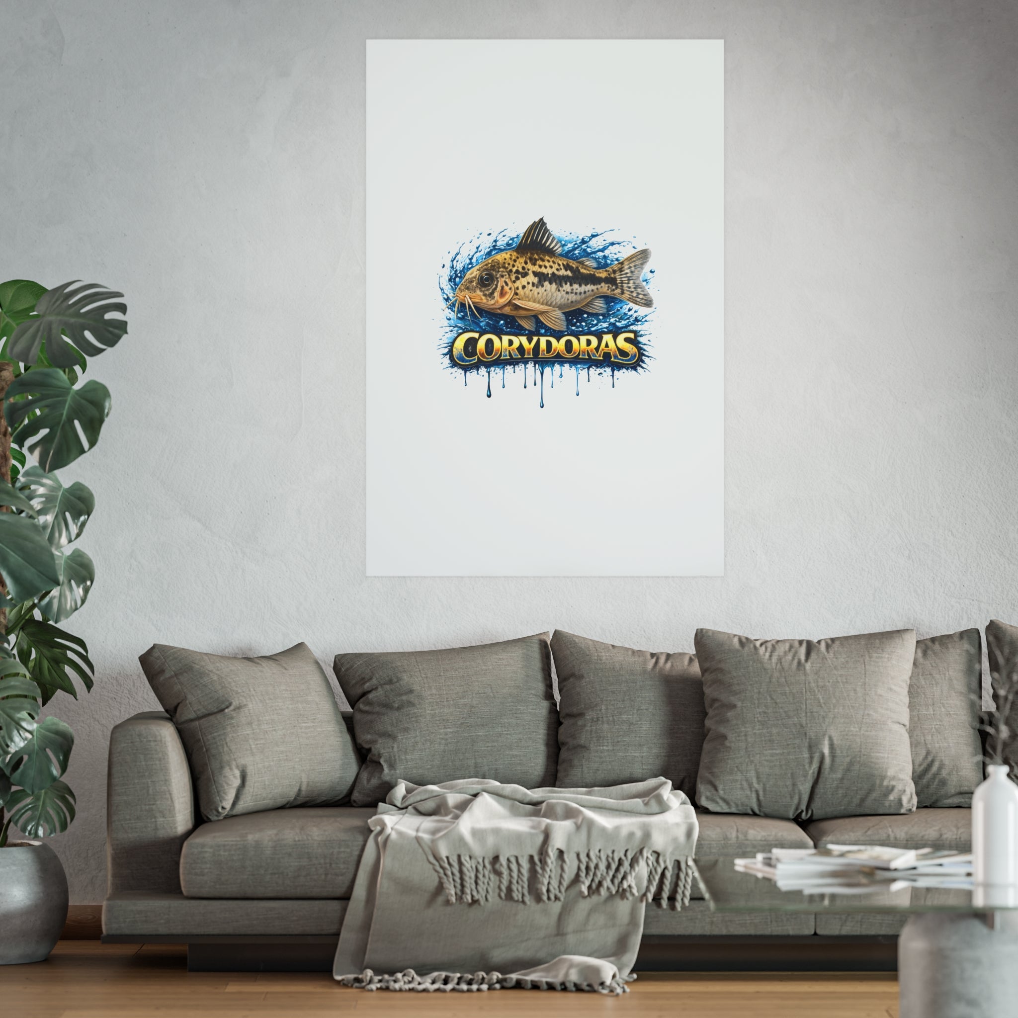 Corydoras Fish Poster — Decorative Aquarium Art Print (Satin/Matte)