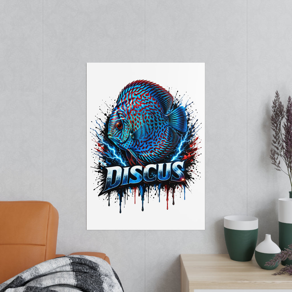 Discus Fish Photopaper Poster – Vibrant Aquarium Wall Art